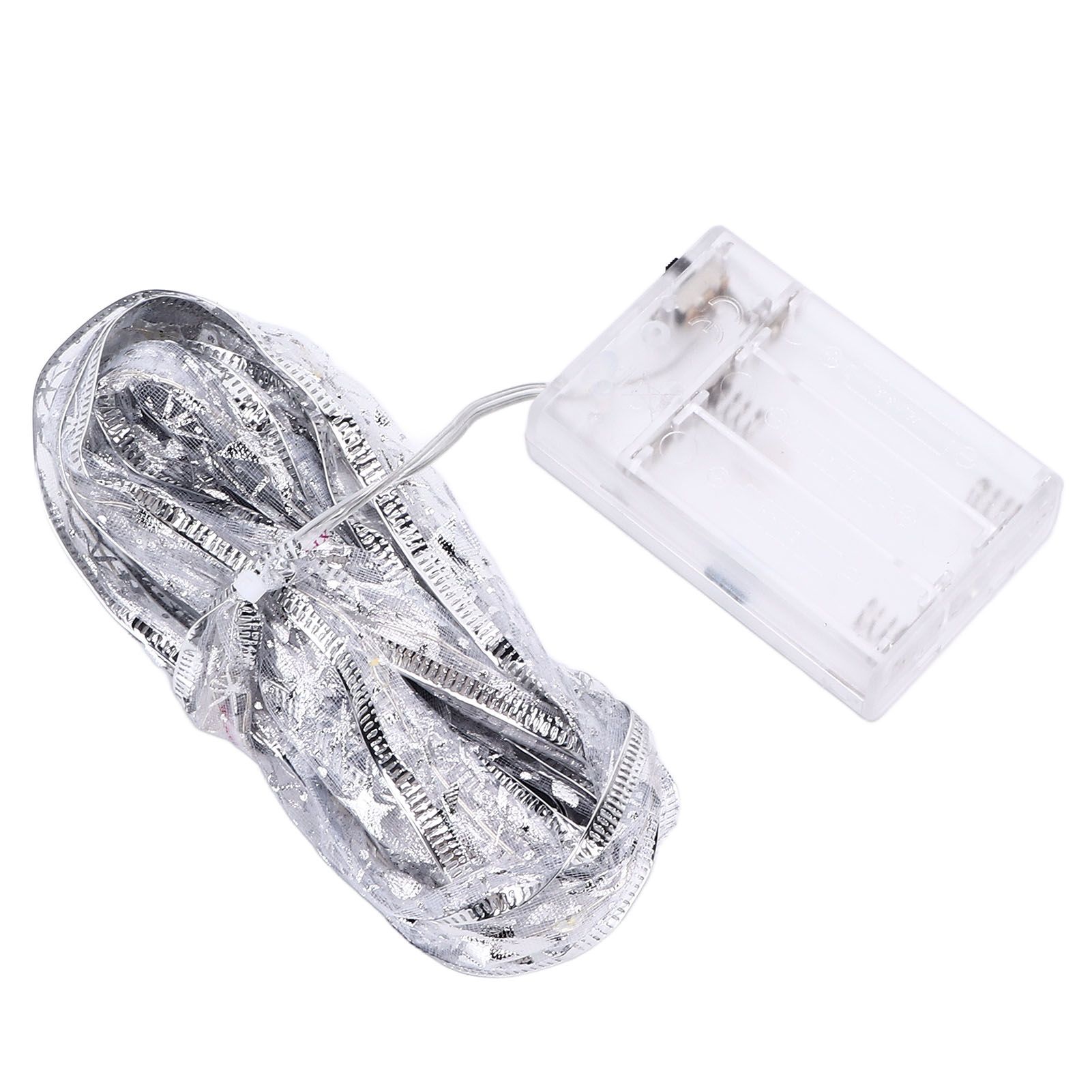 13.12ft LED Christmas Ribbon Light Waterproof Christmas Tree Decorative Light Silver Light RibbonColorful Light - Image 8