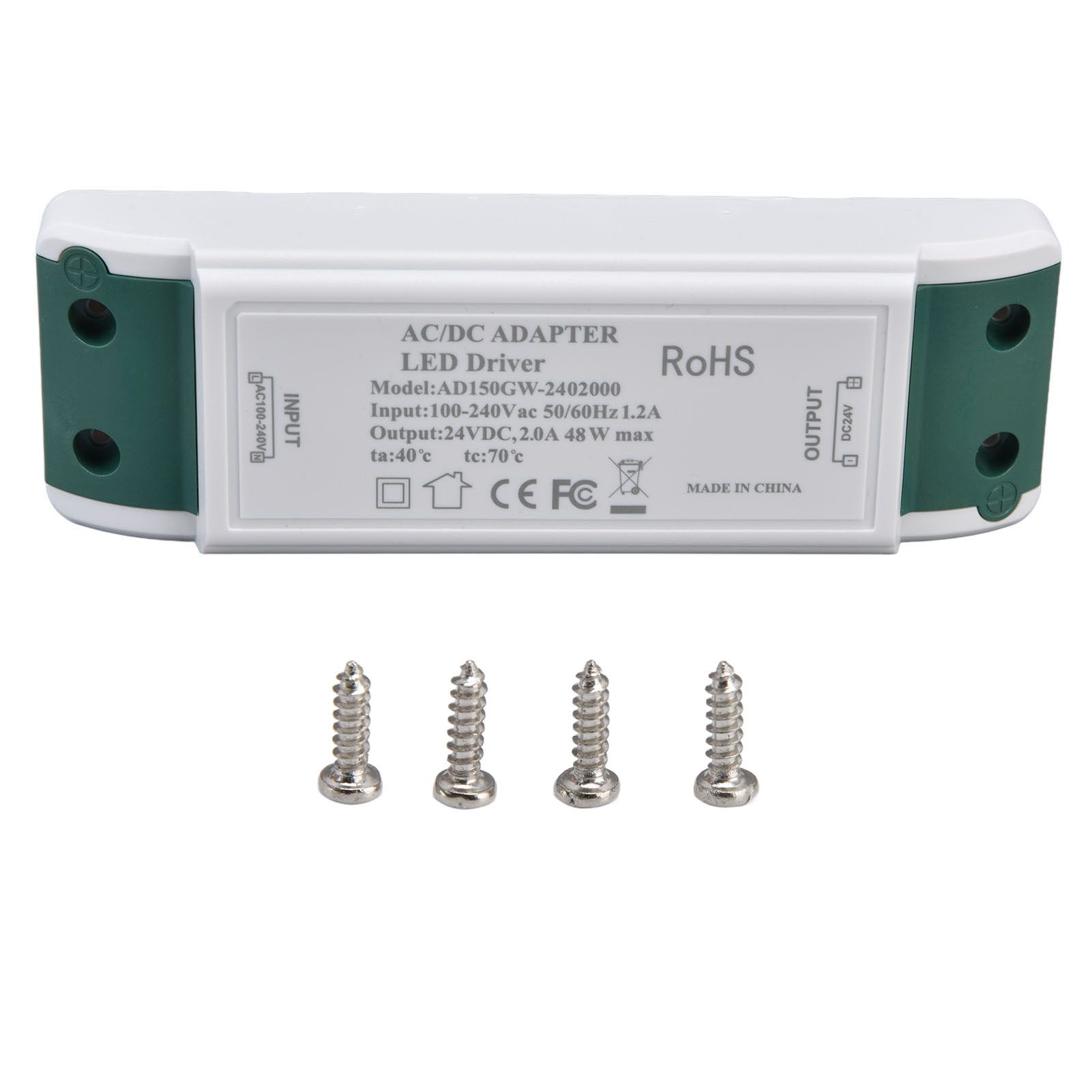 LED Transformer 24V DC 2A 48W Constant Current LED Power Supply Driver for Home and Office AC100‑240V - Image 3