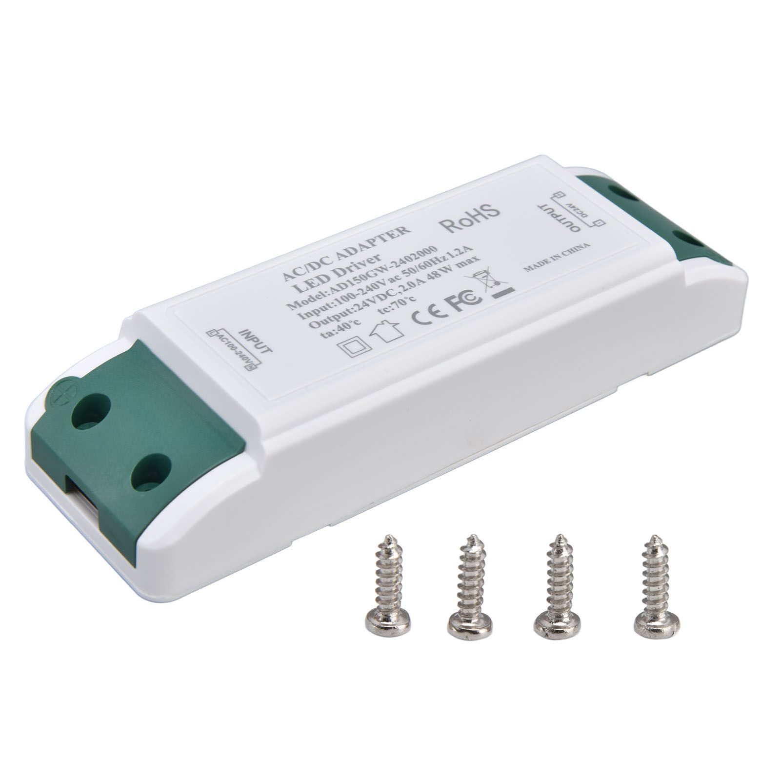 LED Transformer 24V DC 2A 48W Constant Current LED Power Supply Driver for Home and Office AC100‑240V - Image 5