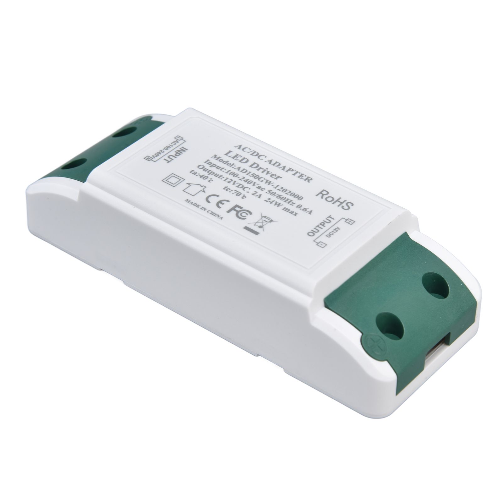 LED Driver 12V DC 24W 2A LED Power Transformer for LED Strip Light and Cabinet Light AC100‑240V - Image 6