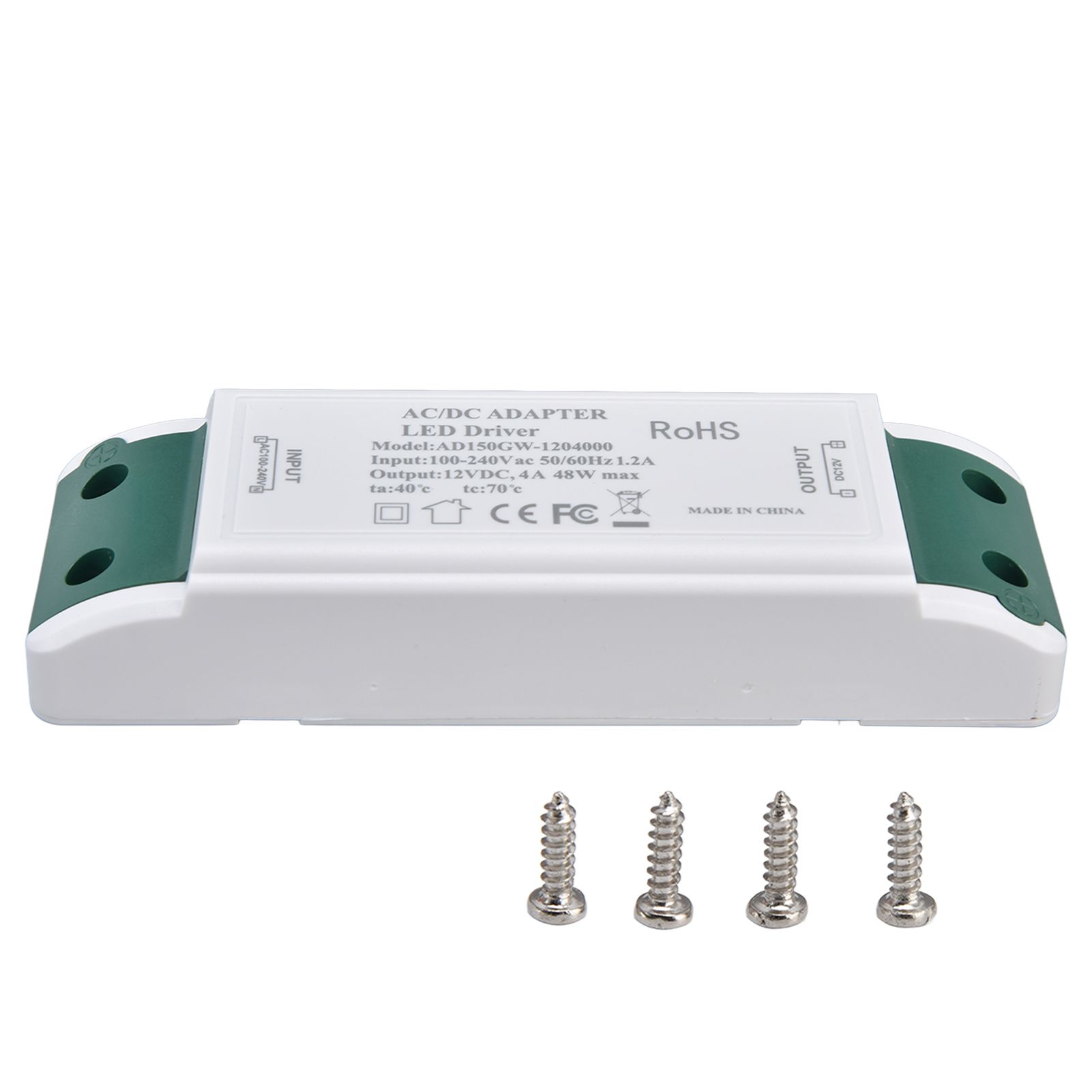 LED Power Driver 12V DC 48W 4A Constant Current Voltage Adapter 12V LED Power Transformer AC100‑240V - Image 1