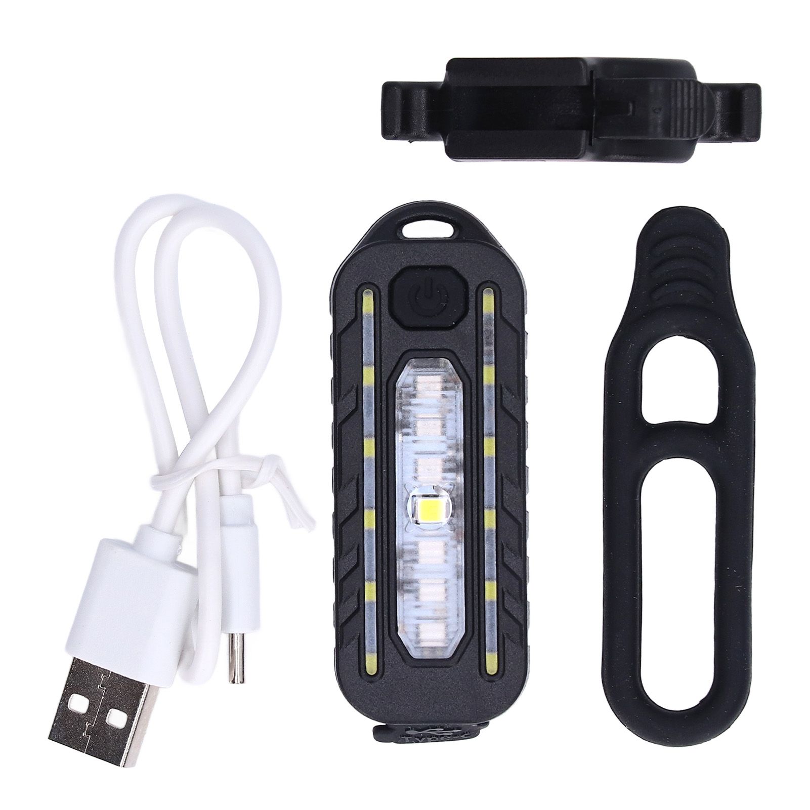 Multifunction Red Blue Warning Light USB Charging Tail Light LED Waterproof Shoulder Lamp - Image 1