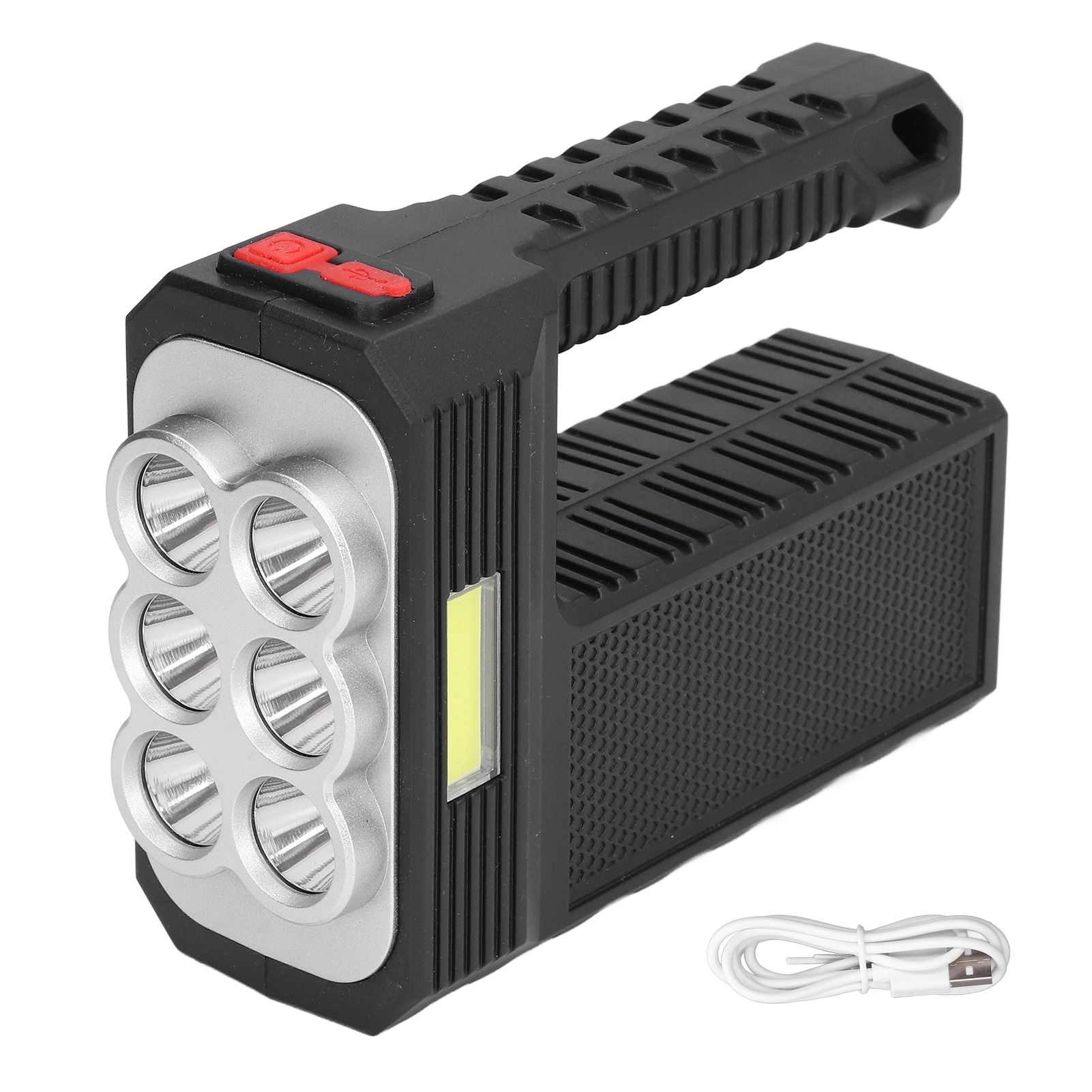 6LED Flashlight Multifunctional Hand Light USB Charging 4 Mode Waterproof Flashlight for Outdoor Camping - Image 1