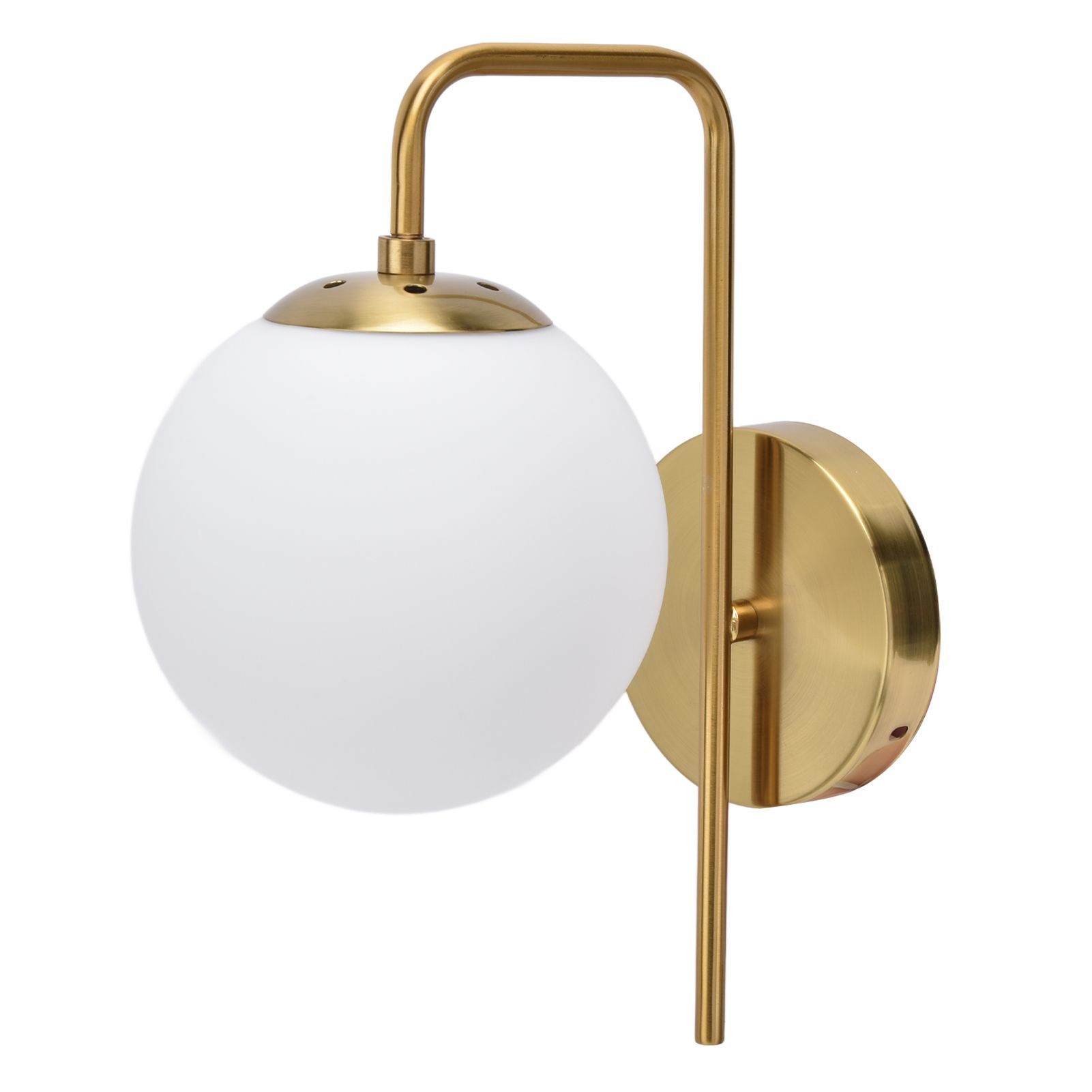 Nordic Modern E27 Glass Ball LED Wall Light Frosted Texture Round Bedroom Wall Lamp 110‑240V - Image 1