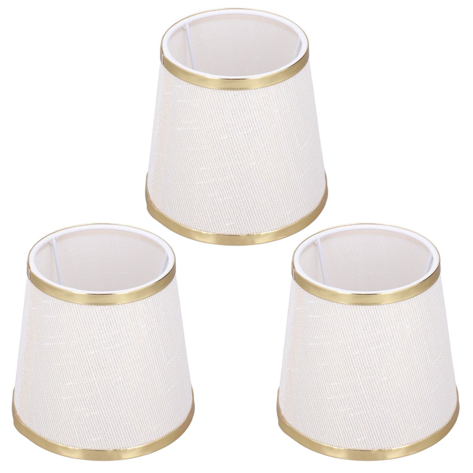 3PCS E14 Lampshade Barrel Shape Table Lamp Shade Meson Installation Fabric Bedroom Ceiling Lamp Shade - Image 1
