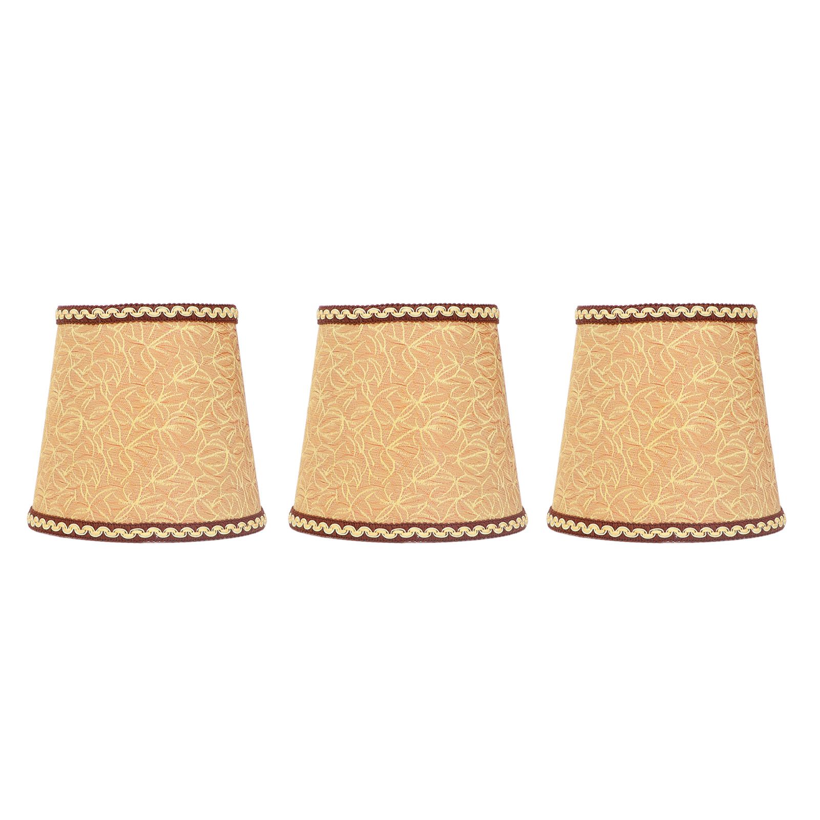 3Pcs Fabric Lampshade High Light Transmittance Perfect Edging Interventional Installation Safety Design Table Lamp Shade - Image 1