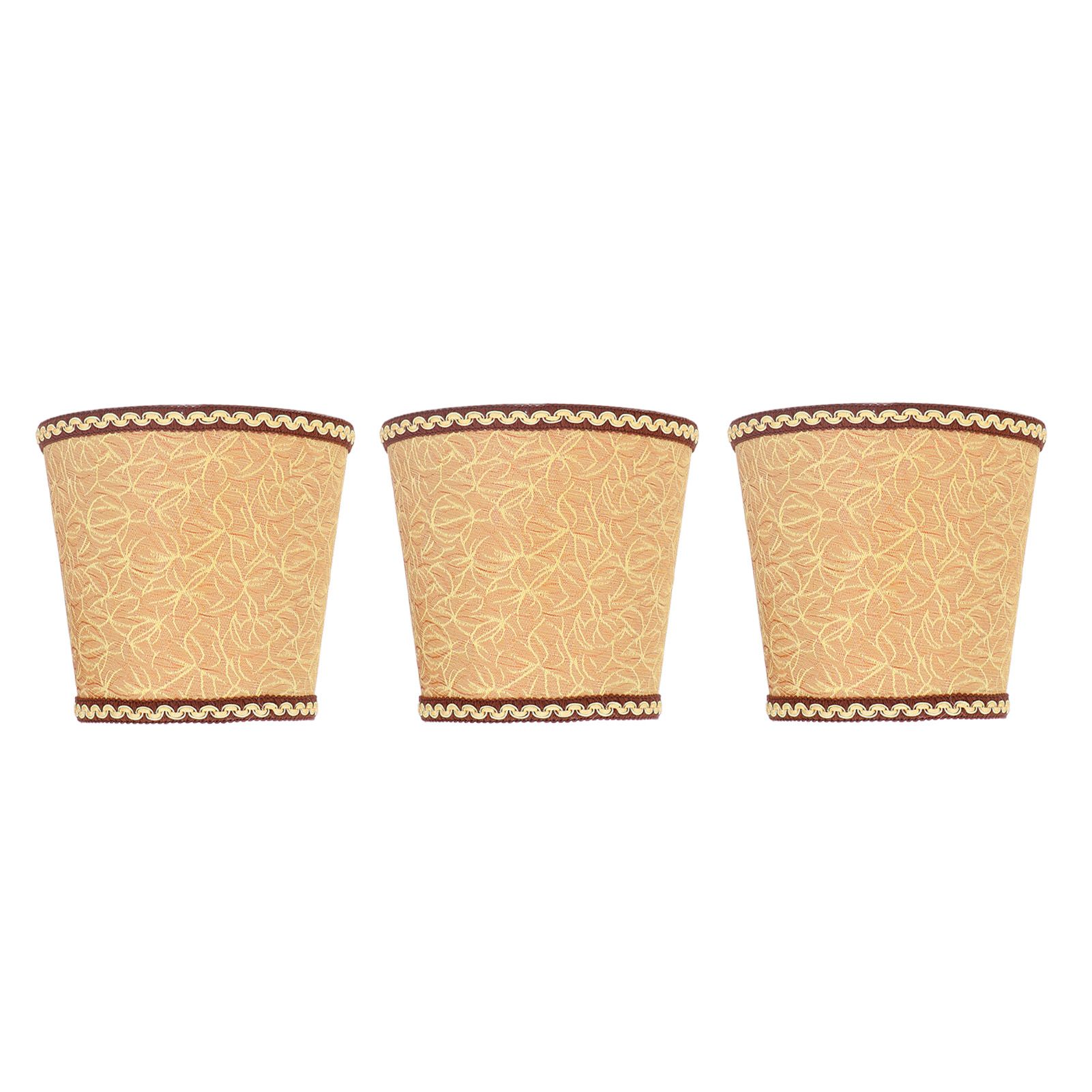 3Pcs Fabric Lampshade High Light Transmittance Perfect Edging Interventional Installation Safety Design Table Lamp Shade - Image 2