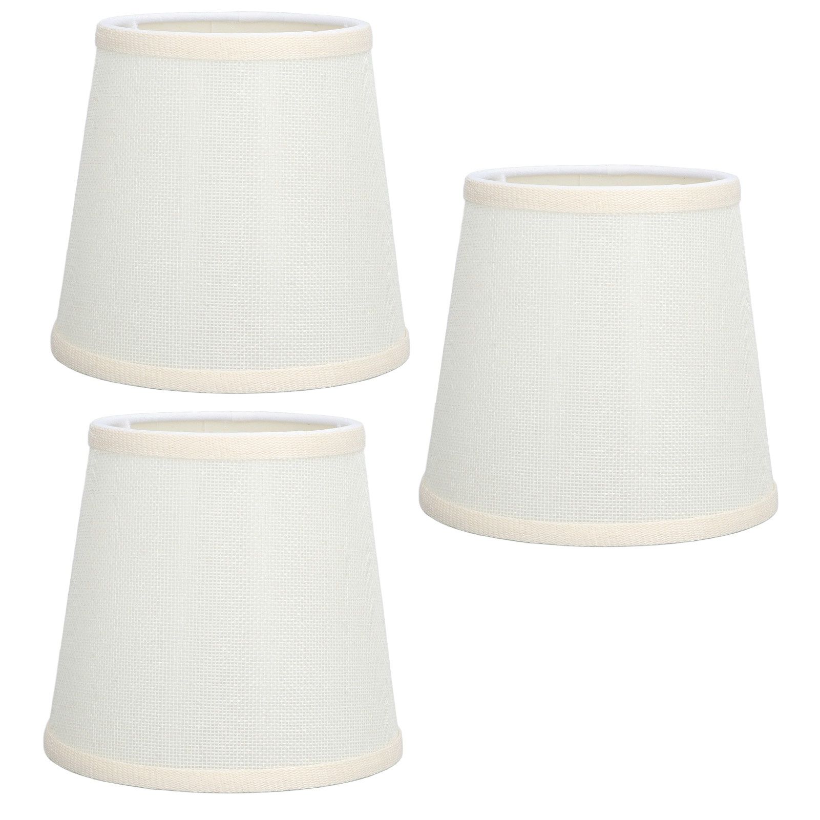 3Pcs Table Lampshade Hand Crafted High Transmittance Soft Cloth Highly Durable Safe Design Small Lamp Shades - Image 1