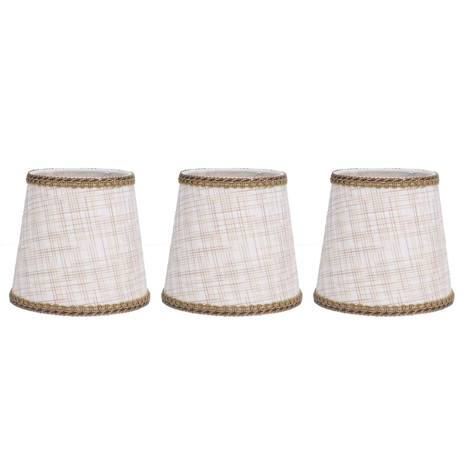 3Pcs Small Lamp Shades Hand Crafted Exquisite Soft Lightweight Dustproof High Luminousness Table Lampshade - Image 1