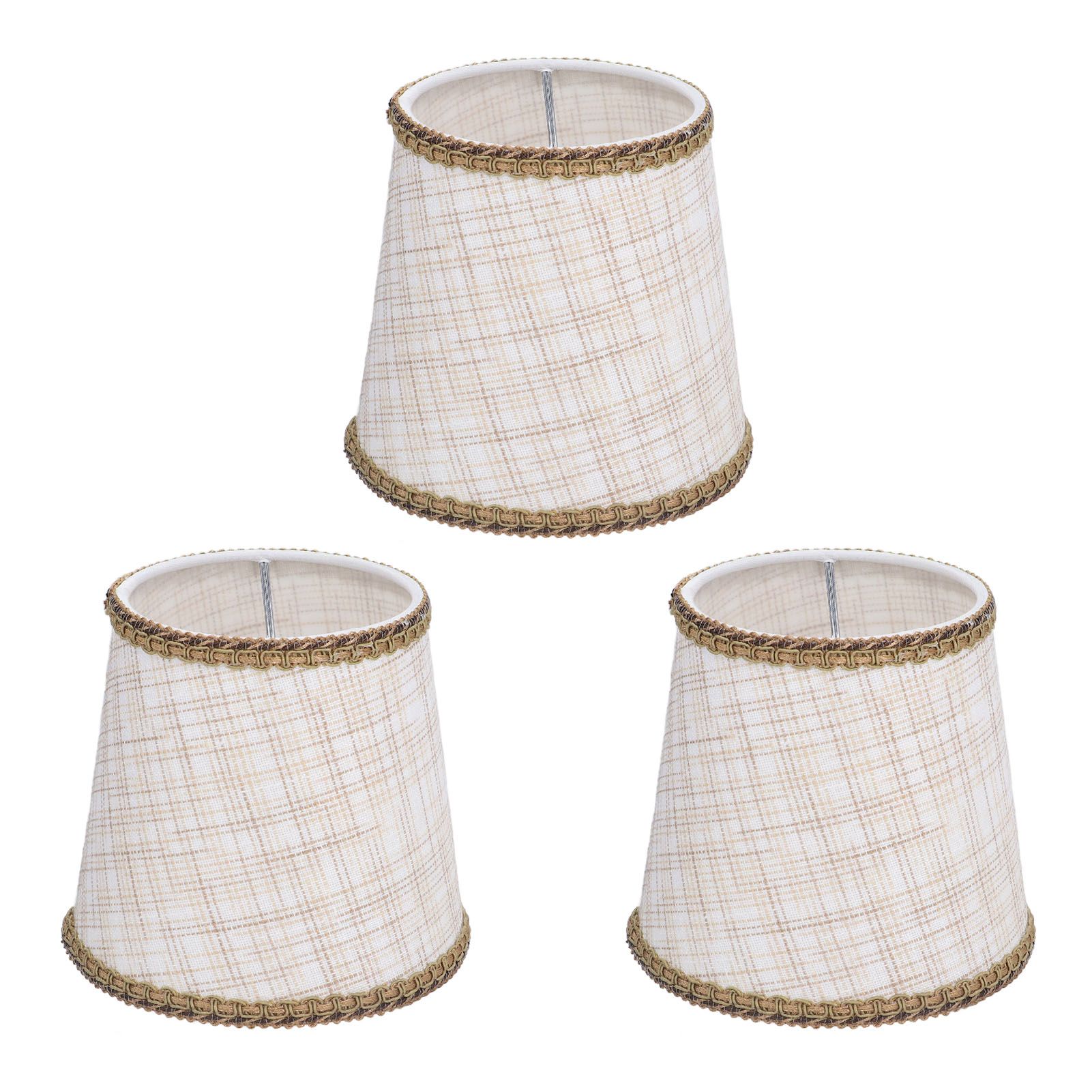 3Pcs Small Lamp Shades Hand Crafted Exquisite Soft Lightweight Dustproof High Luminousness Table Lampshade - Image 2