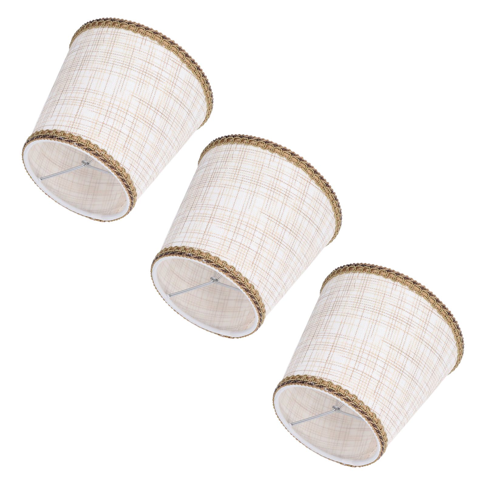 3Pcs Small Lamp Shades Hand Crafted Exquisite Soft Lightweight Dustproof High Luminousness Table Lampshade - Image 3