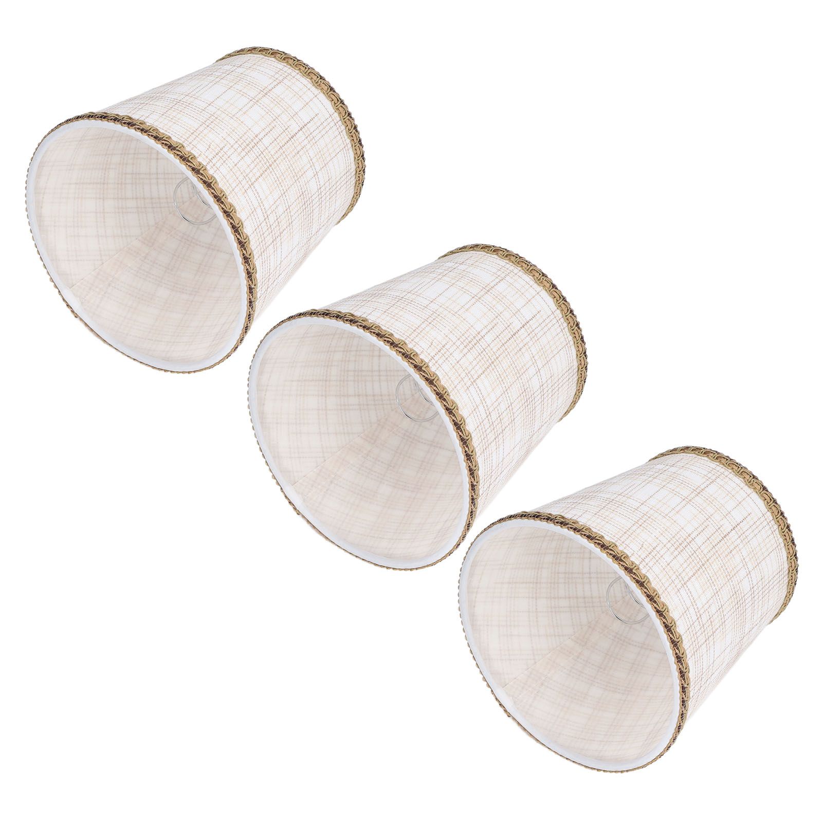 3Pcs Small Lamp Shades Hand Crafted Exquisite Soft Lightweight Dustproof High Luminousness Table Lampshade - Image 4