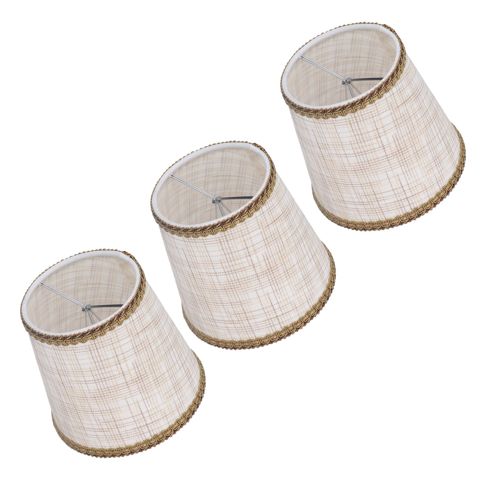 3Pcs Small Lamp Shades Hand Crafted Exquisite Soft Lightweight Dustproof High Luminousness Table Lampshade - Image 5