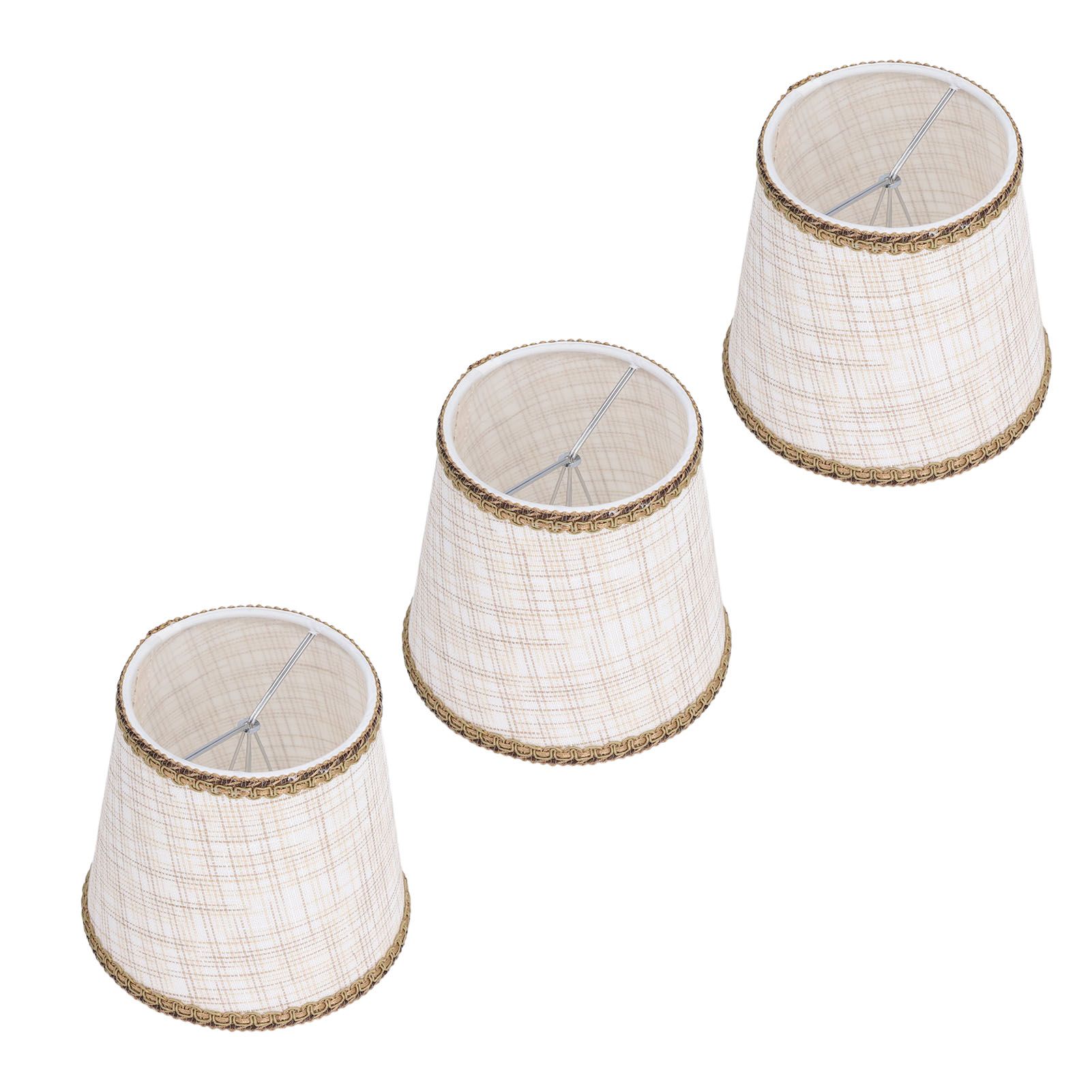 3Pcs Small Lamp Shades Hand Crafted Exquisite Soft Lightweight Dustproof High Luminousness Table Lampshade - Image 6