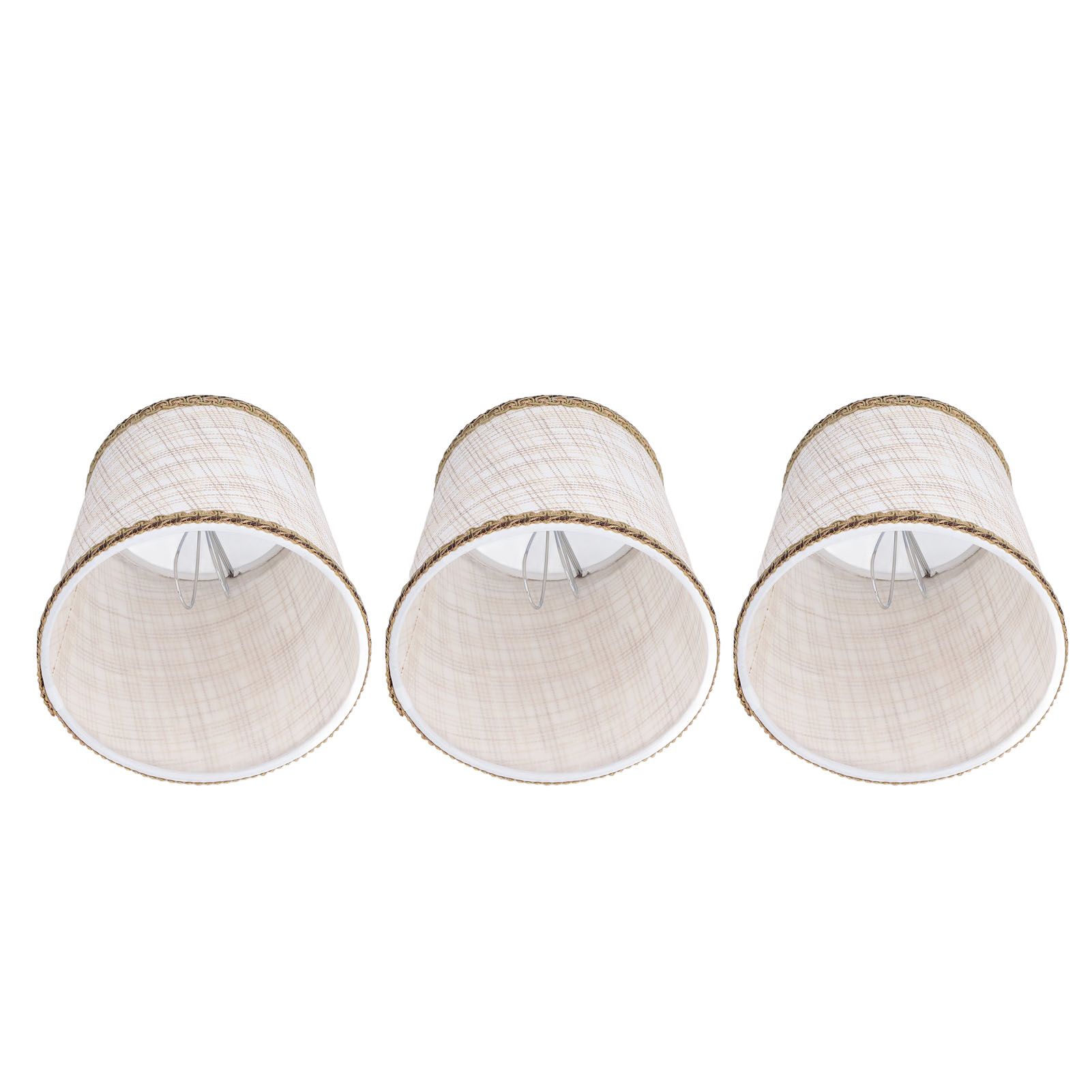 3Pcs Small Lamp Shades Hand Crafted Exquisite Soft Lightweight Dustproof High Luminousness Table Lampshade - Image 8