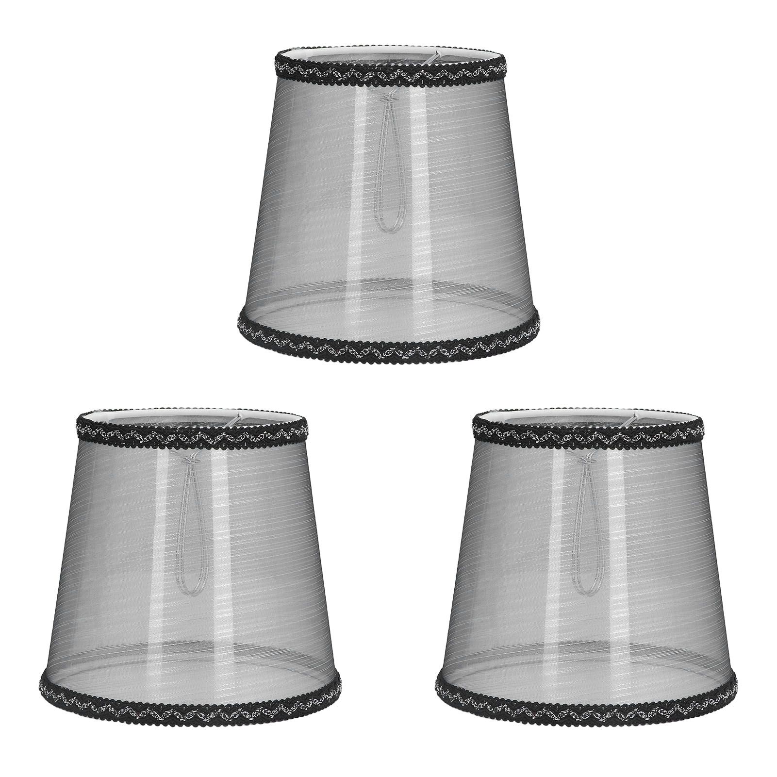 3pcs E14 Cloth Lamp Shade Excellent Light Transmission Chandelier Lamp Shade for Household - Image 1