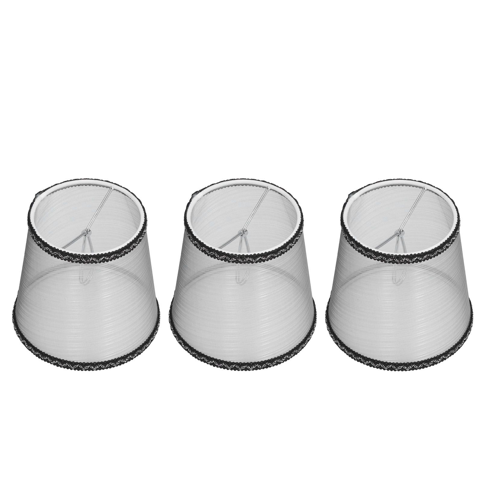 3pcs E14 Cloth Lamp Shade Excellent Light Transmission Chandelier Lamp Shade for Household - Image 2