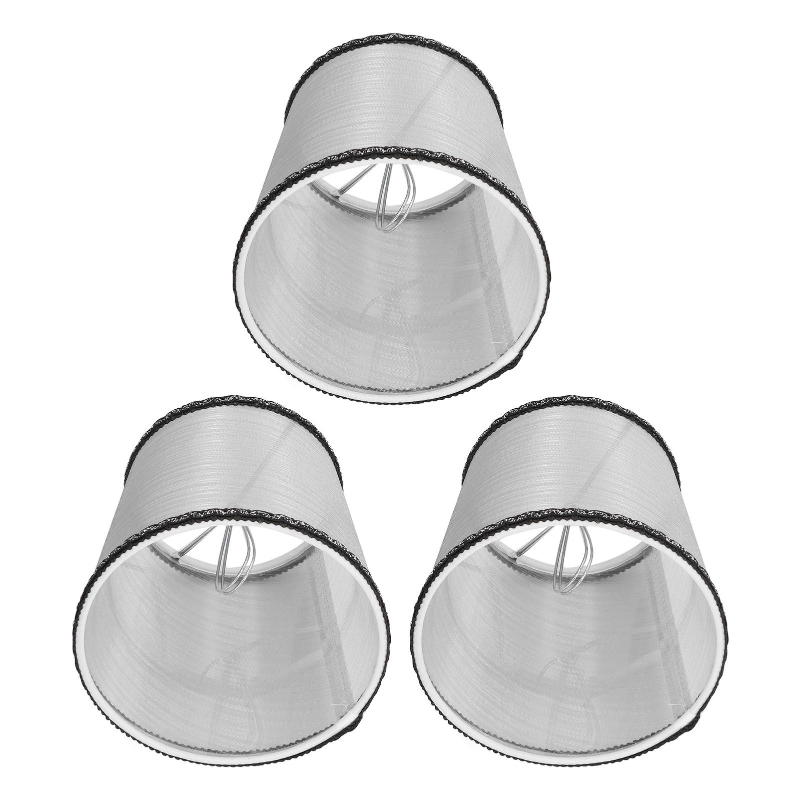 3pcs E14 Cloth Lamp Shade Excellent Light Transmission Chandelier Lamp Shade for Household - Image 3
