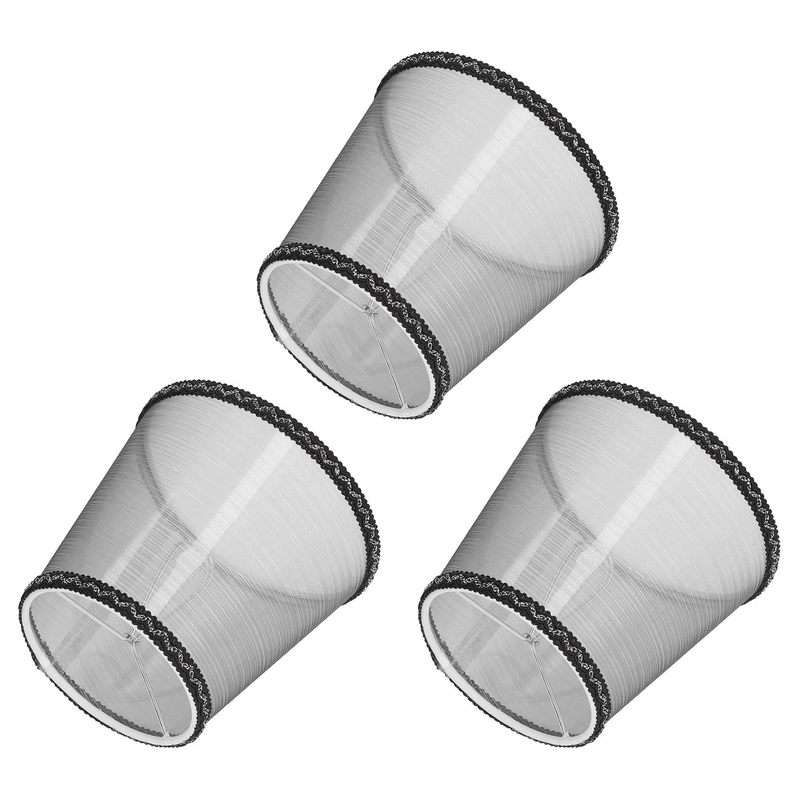 3pcs E14 Cloth Lamp Shade Excellent Light Transmission Chandelier Lamp Shade for Household - Image 4