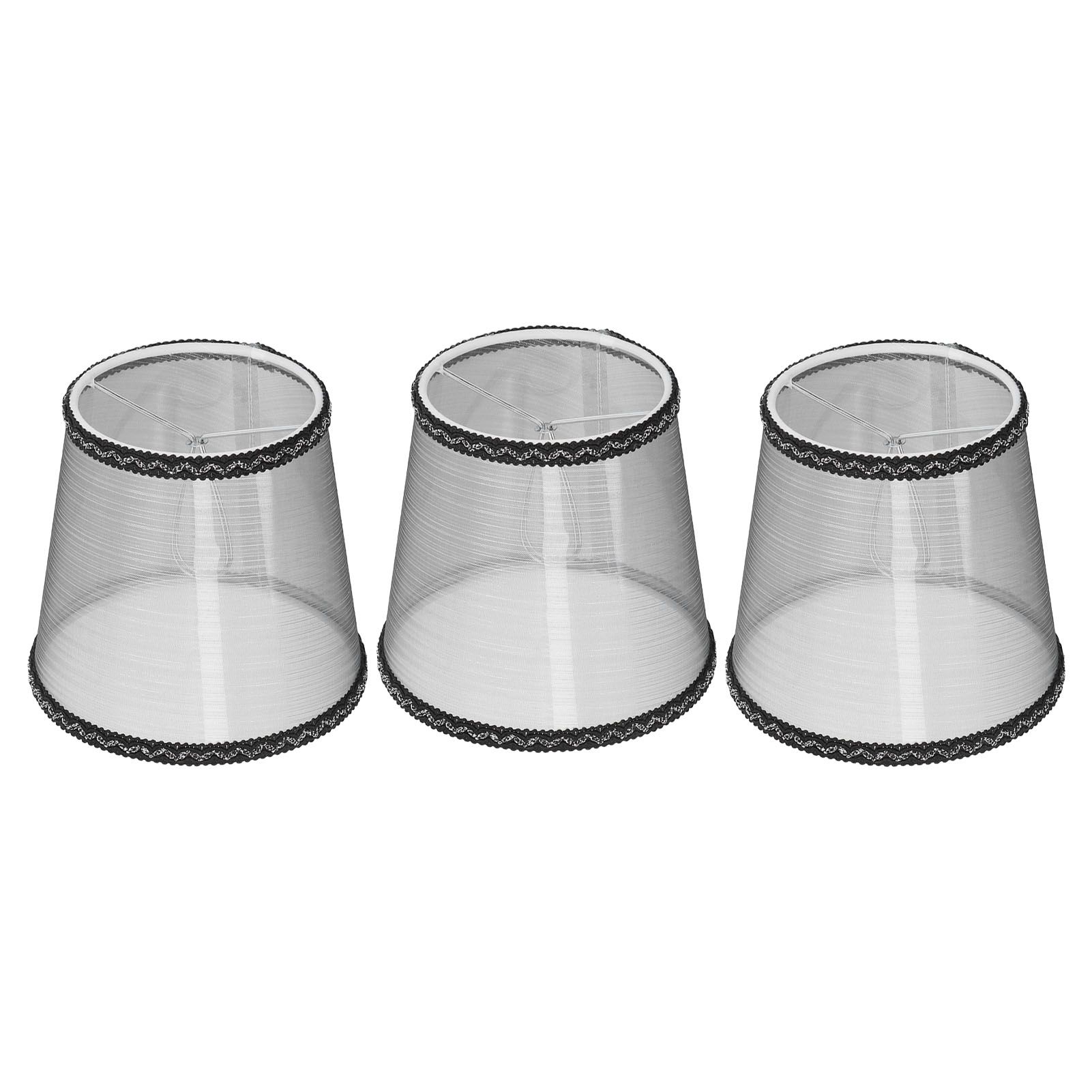 3pcs E14 Cloth Lamp Shade Excellent Light Transmission Chandelier Lamp Shade for Household - Image 5