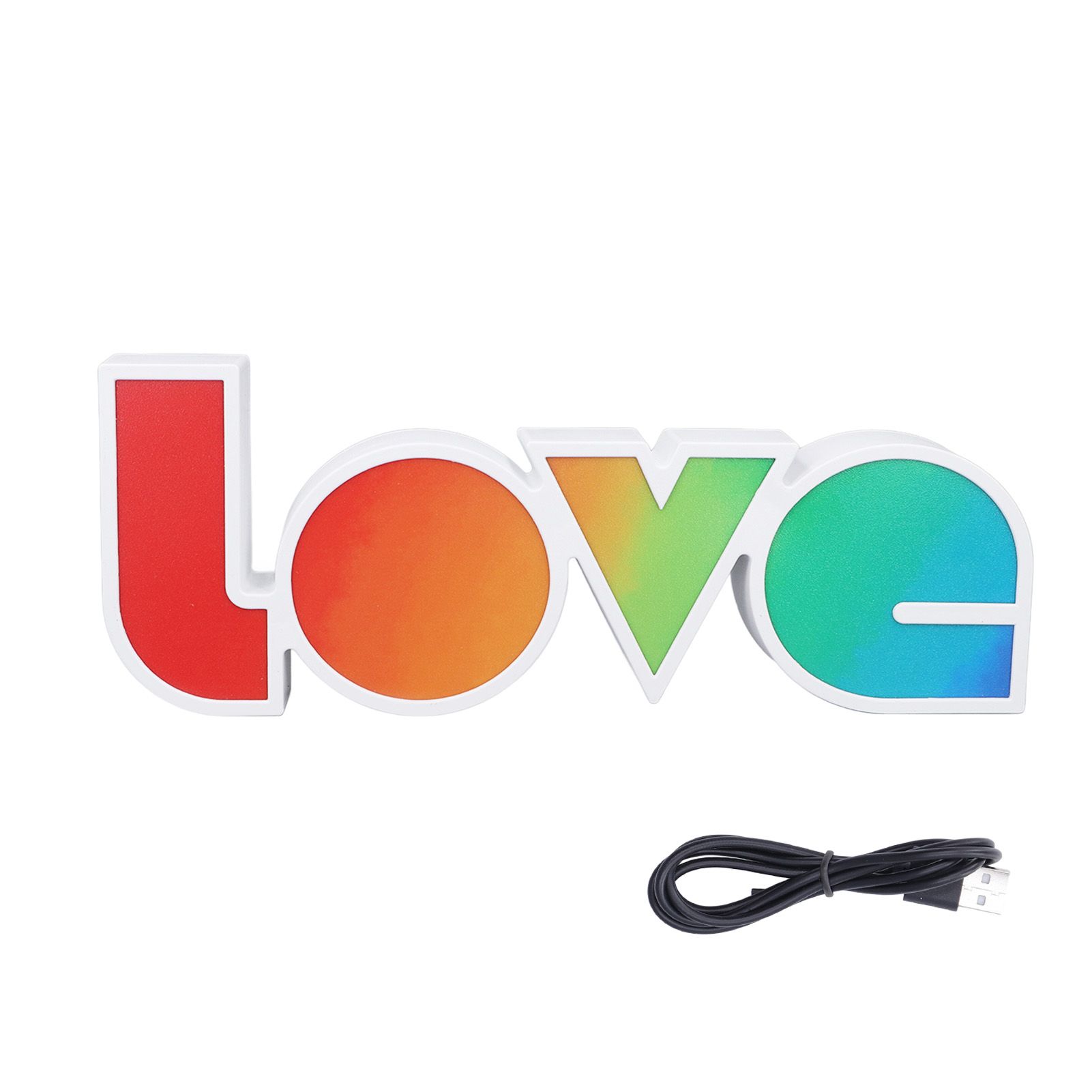 Love Letter Night Light Hangable Decorative Desktop LED Neon Lamp for Wedding Party BedroomGradients - Image 1