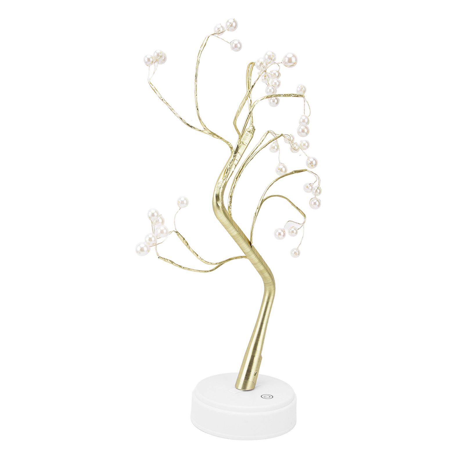 Tabletop Bonsai Tree Lamp Adjustable Safe Use Stable Night Light with Copper Wire USB Cable for Home Christmas Office36L Pearl Warm Light - Image 2