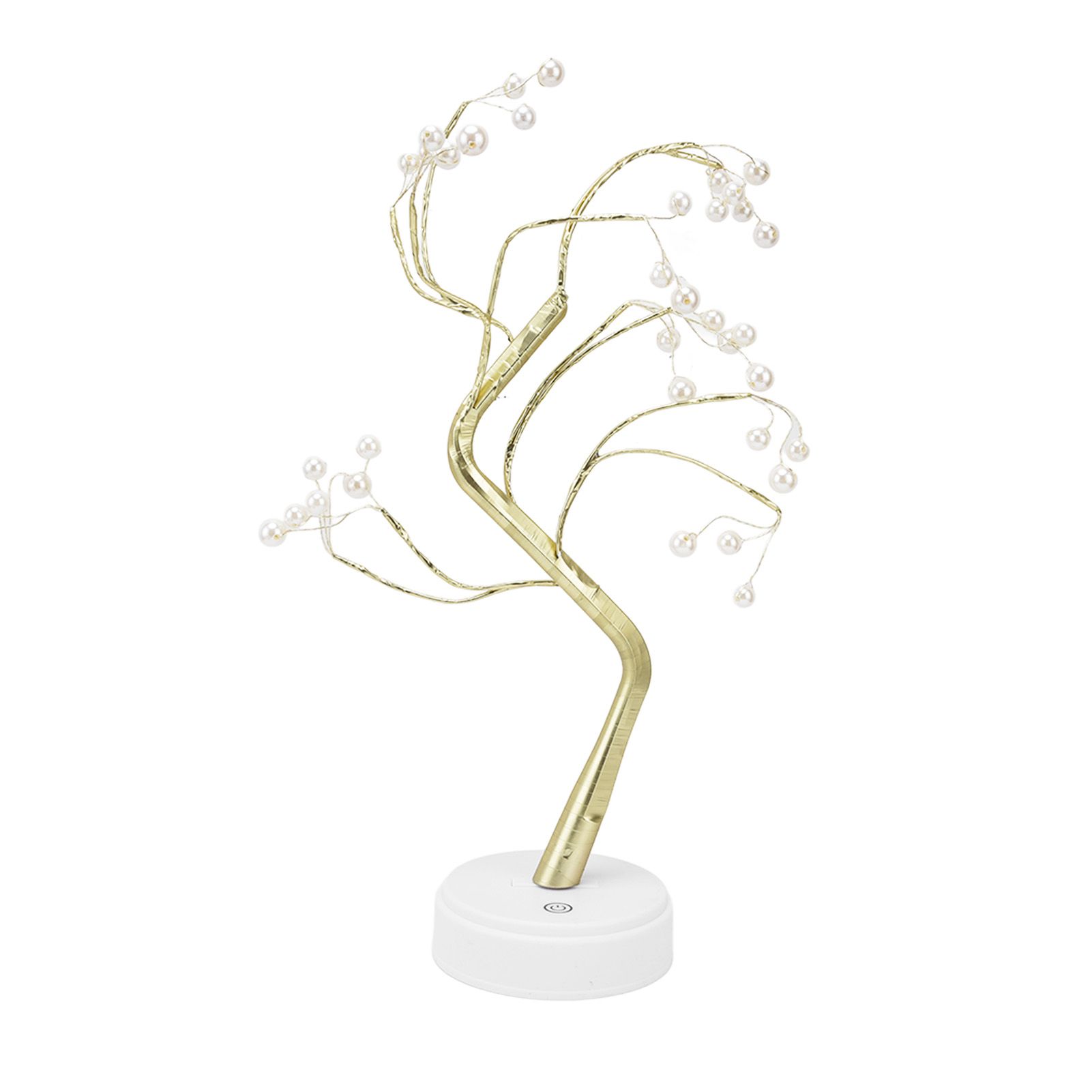 Tabletop Bonsai Tree Lamp Adjustable Safe Use Stable Night Light with Copper Wire USB Cable for Home Christmas Office36L Pearl Warm Light - Image 3