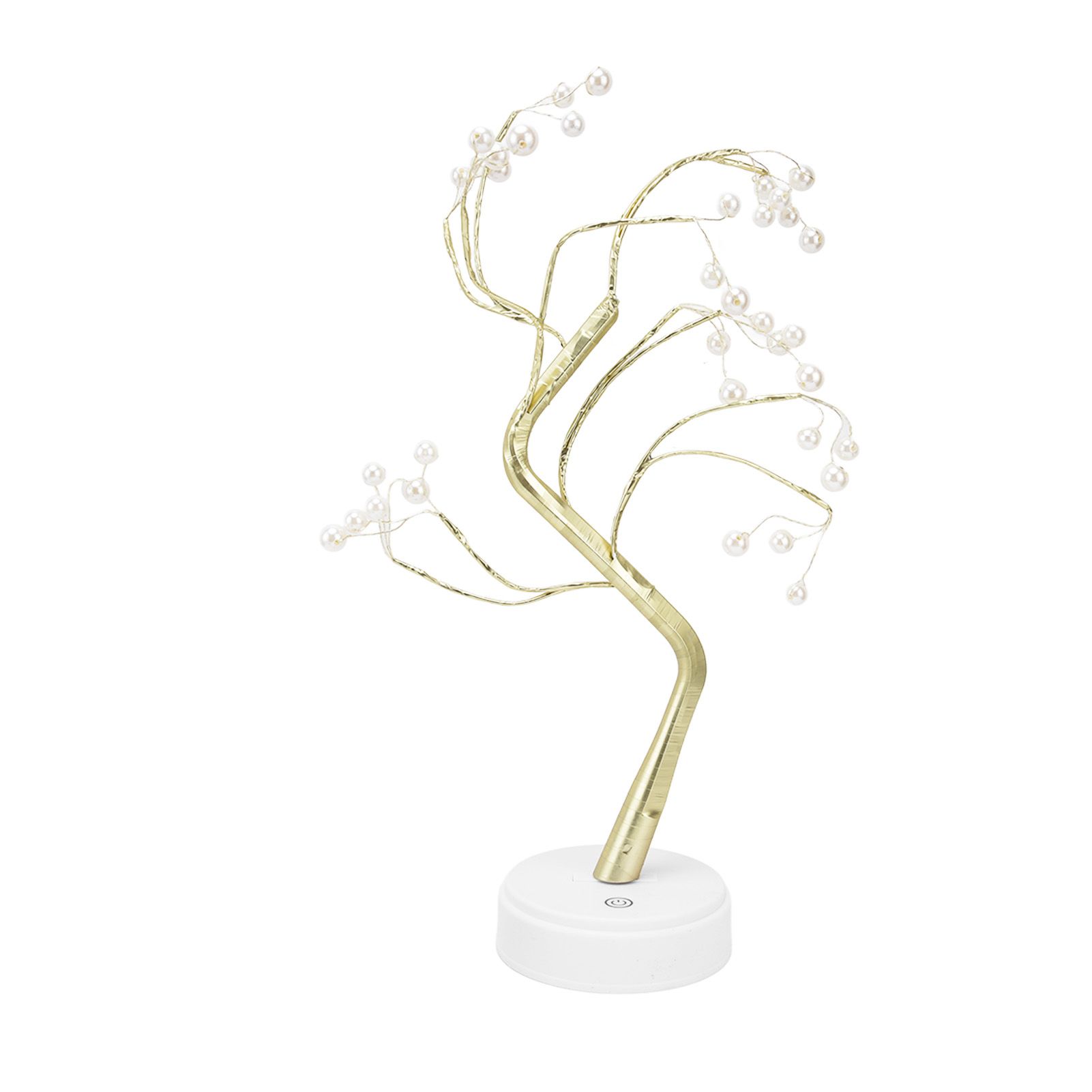 Tabletop Bonsai Tree Lamp Adjustable Safe Use Stable Night Light with Copper Wire USB Cable for Home Christmas Office36L Pearl Warm Light - Image 6