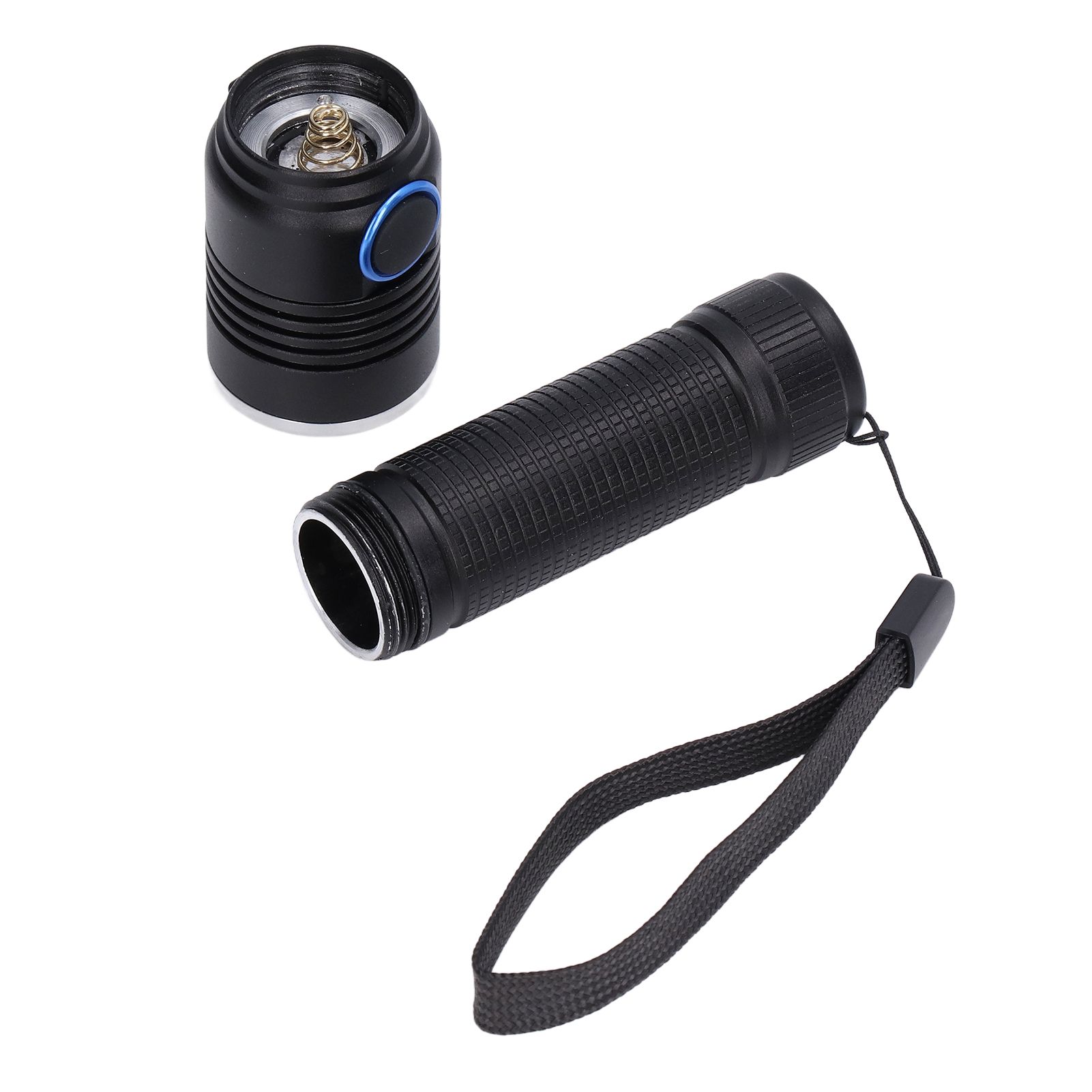 LED Flashlight Telescopic Zoom Protective Function Aluminum Alloy Barrel 2000LM Zoom FlashlightBlack - Image 2