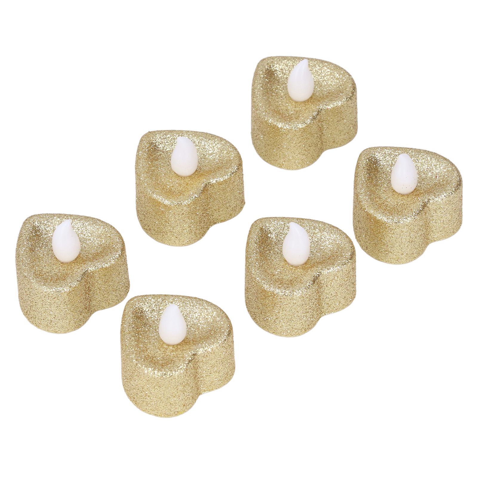 6PCS Heart Candle Light Heart Shaped Design Environmental Fine Workmanship LED Candle Light - Image 2