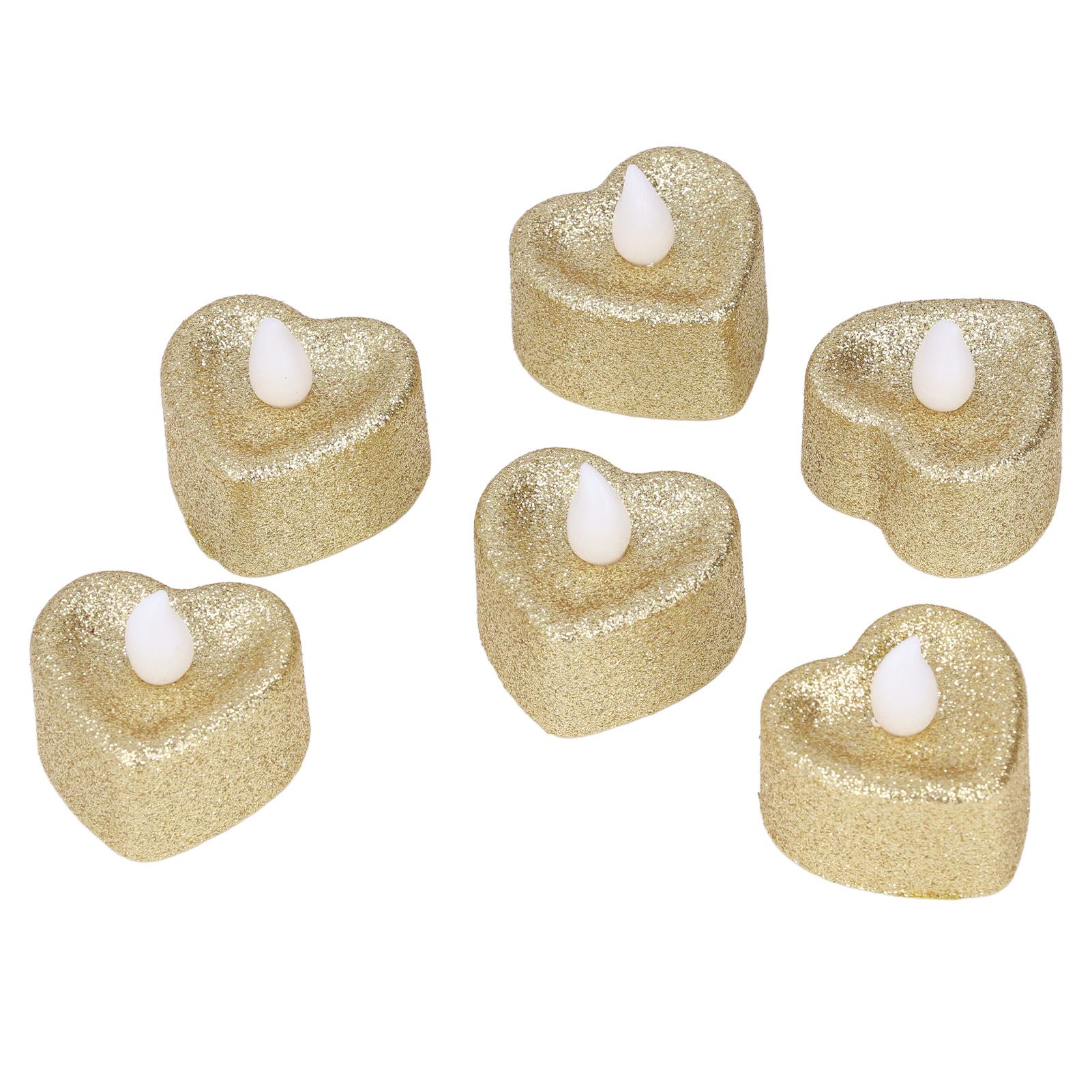 6PCS Heart Candle Light Heart Shaped Design Environmental Fine Workmanship LED Candle Light - Image 3