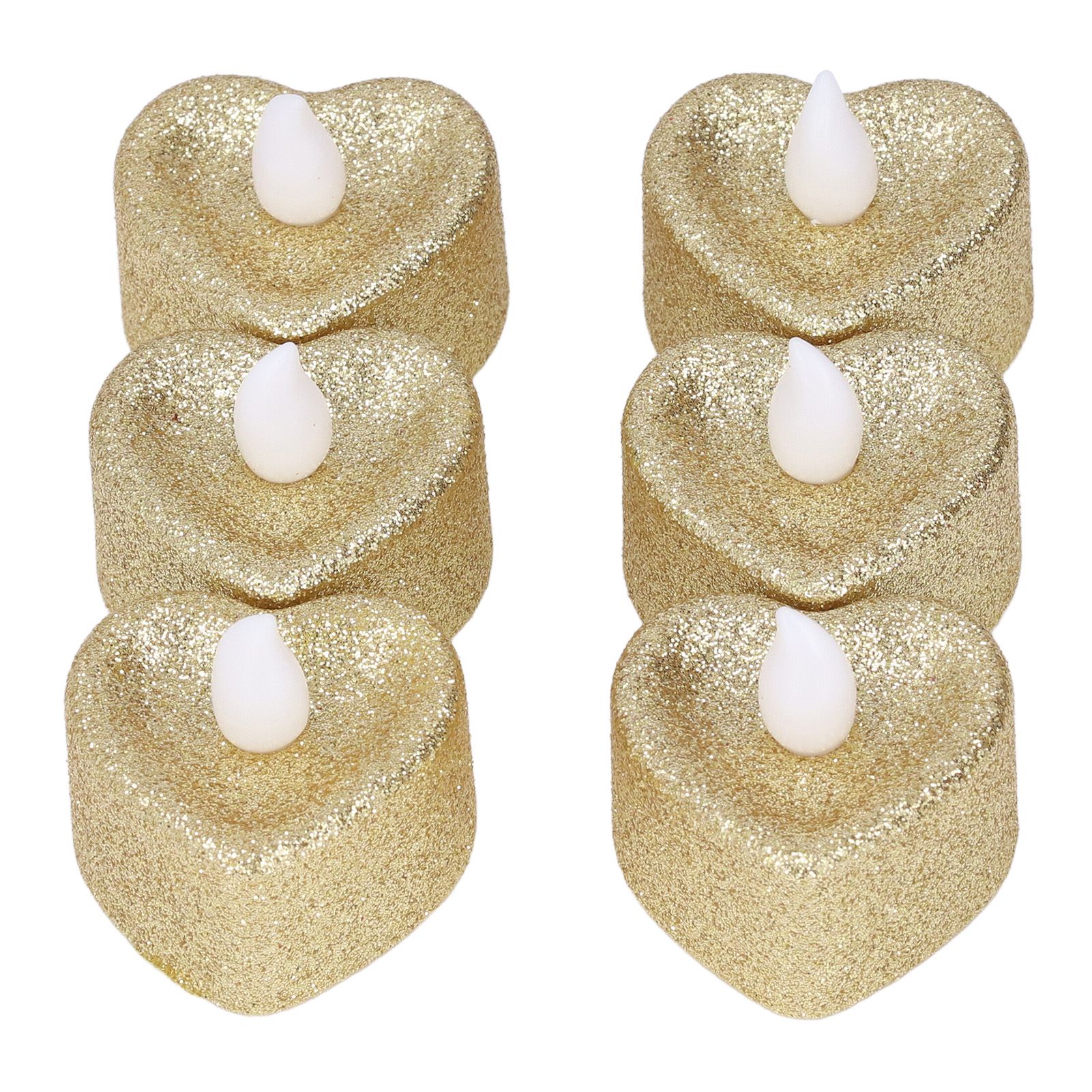 6PCS Heart Candle Light Heart Shaped Design Environmental Fine Workmanship LED Candle Light - Image 4