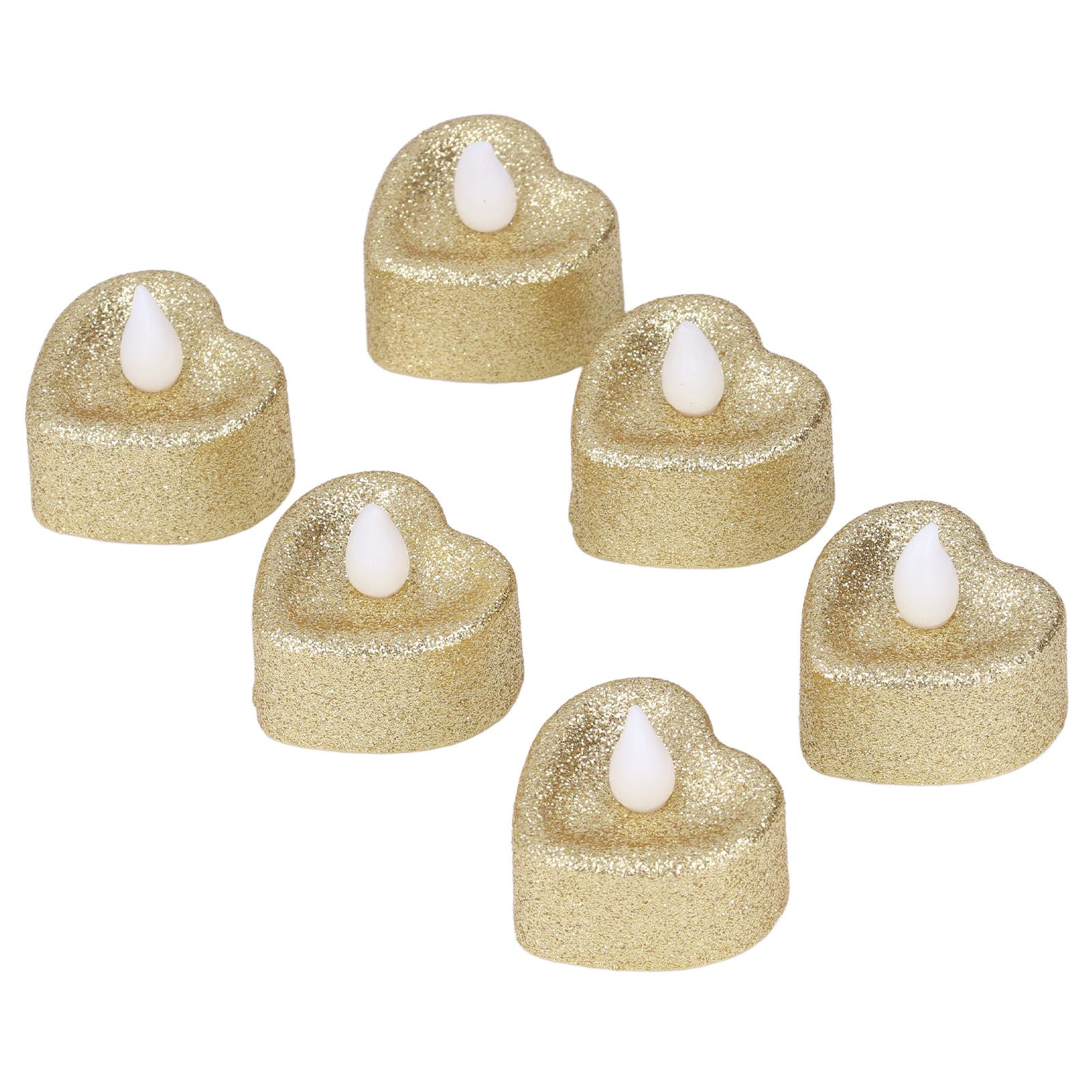 6PCS Heart Candle Light Heart Shaped Design Environmental Fine Workmanship LED Candle Light - Image 5