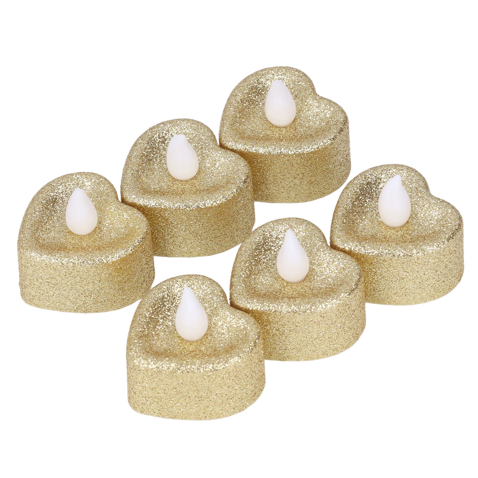6PCS Heart Candle Light Heart Shaped Design Environmental Fine Workmanship LED Candle Light - Image 6
