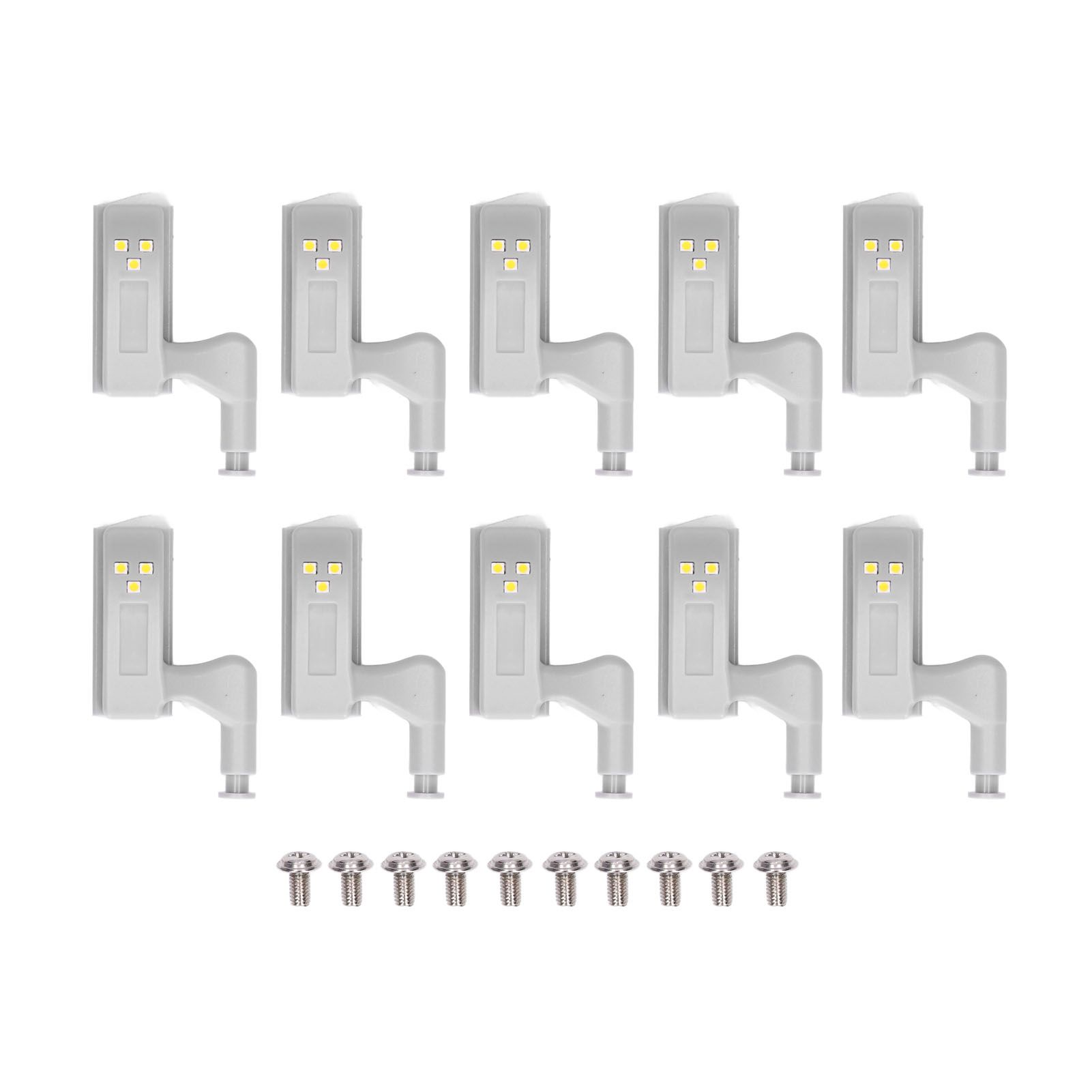 10pcs LED Cabinet Inner Hinge Sensor Light Bedroom Closet Wardrobe Cupboard Night Light - Image 1