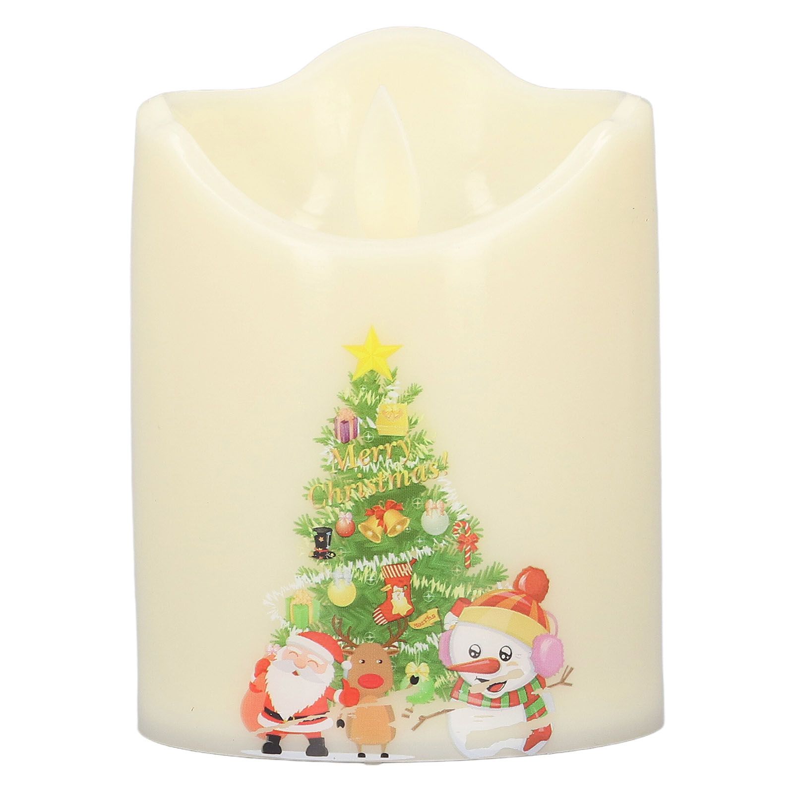 LED Candle Light Battery Powered Flameless Simulation Christmas Decoration Lamp BZ2863‑W‑2 - Image 1
