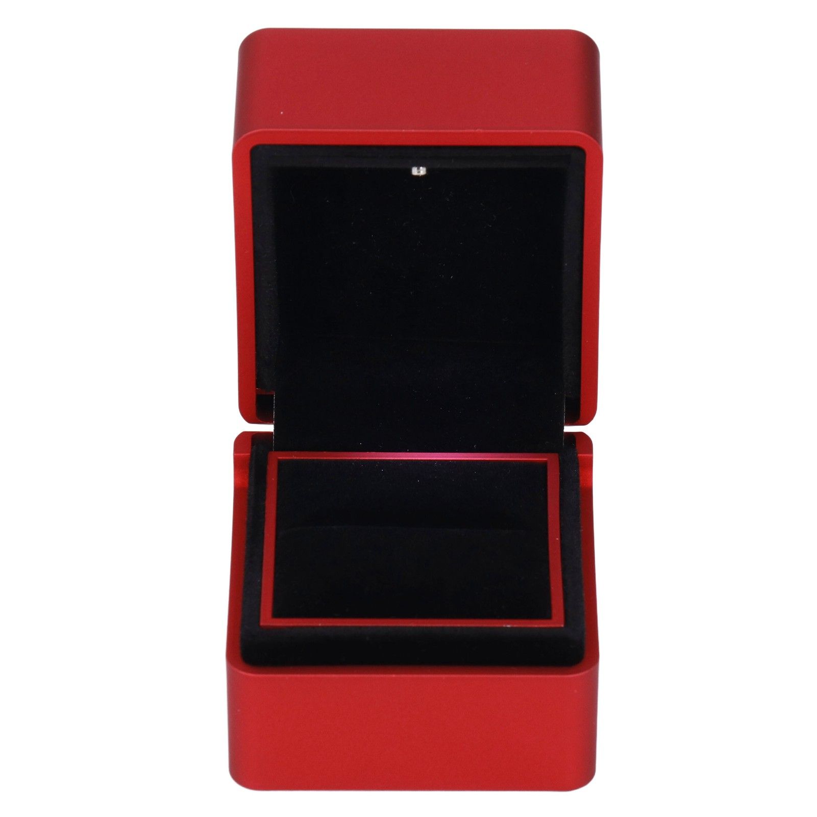 Velvet Ring Box LED Light Eco Friendly Safe Poisonless Elegant Design Romantic Ambience Engagement Ring BoxRed - Image 1