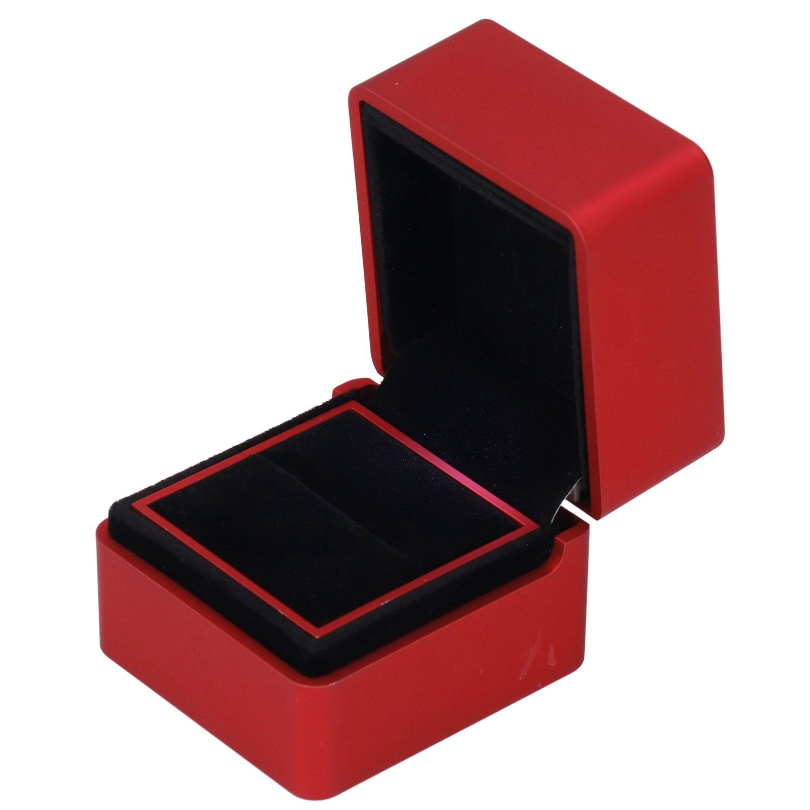 Velvet Ring Box LED Light Eco Friendly Safe Poisonless Elegant Design Romantic Ambience Engagement Ring BoxRed - Image 2