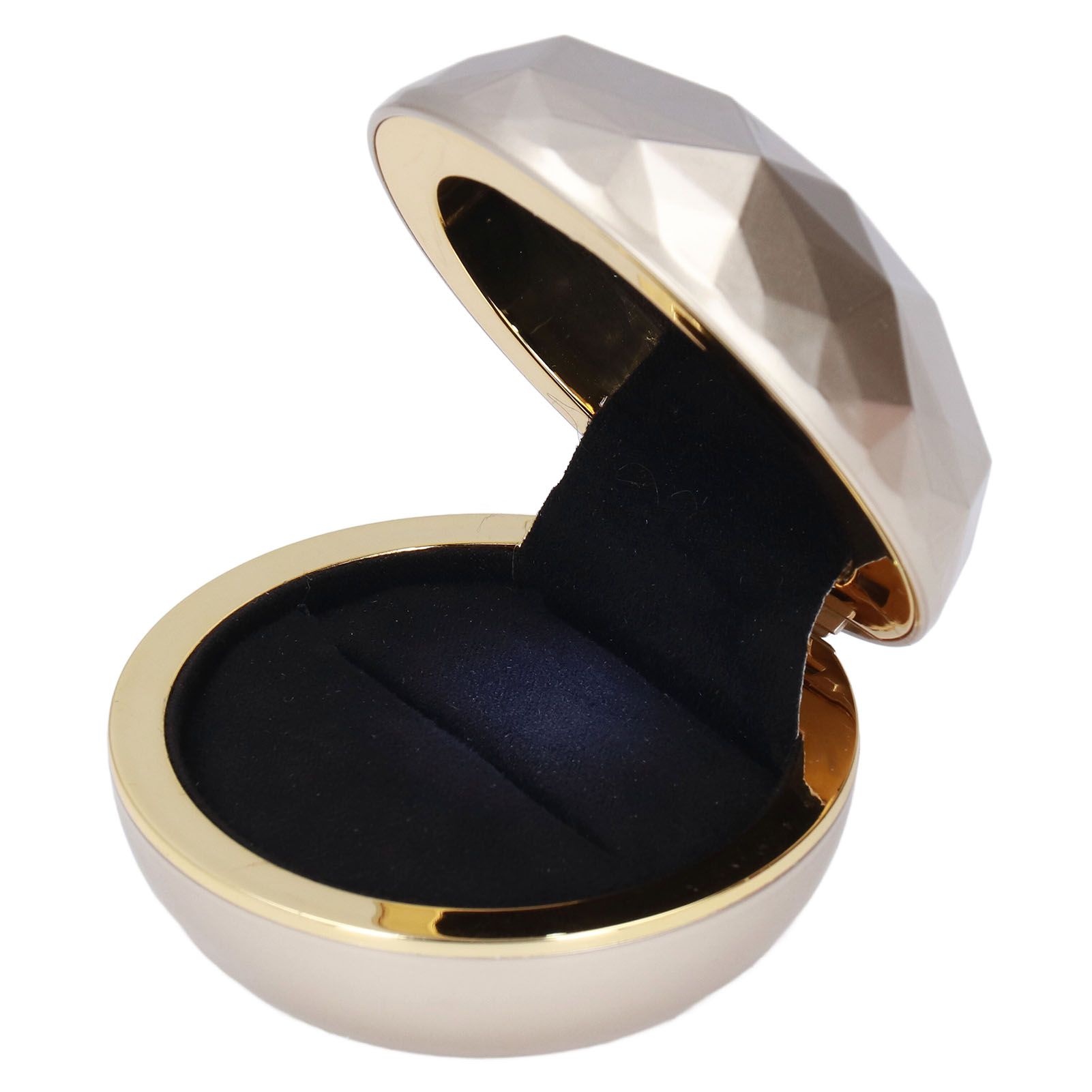 LED Rings Box Luxurious Elegant Frosted Treatment Soft Velour Good Texture Jewelry Gift Box for Engagement Wedding - Image 7