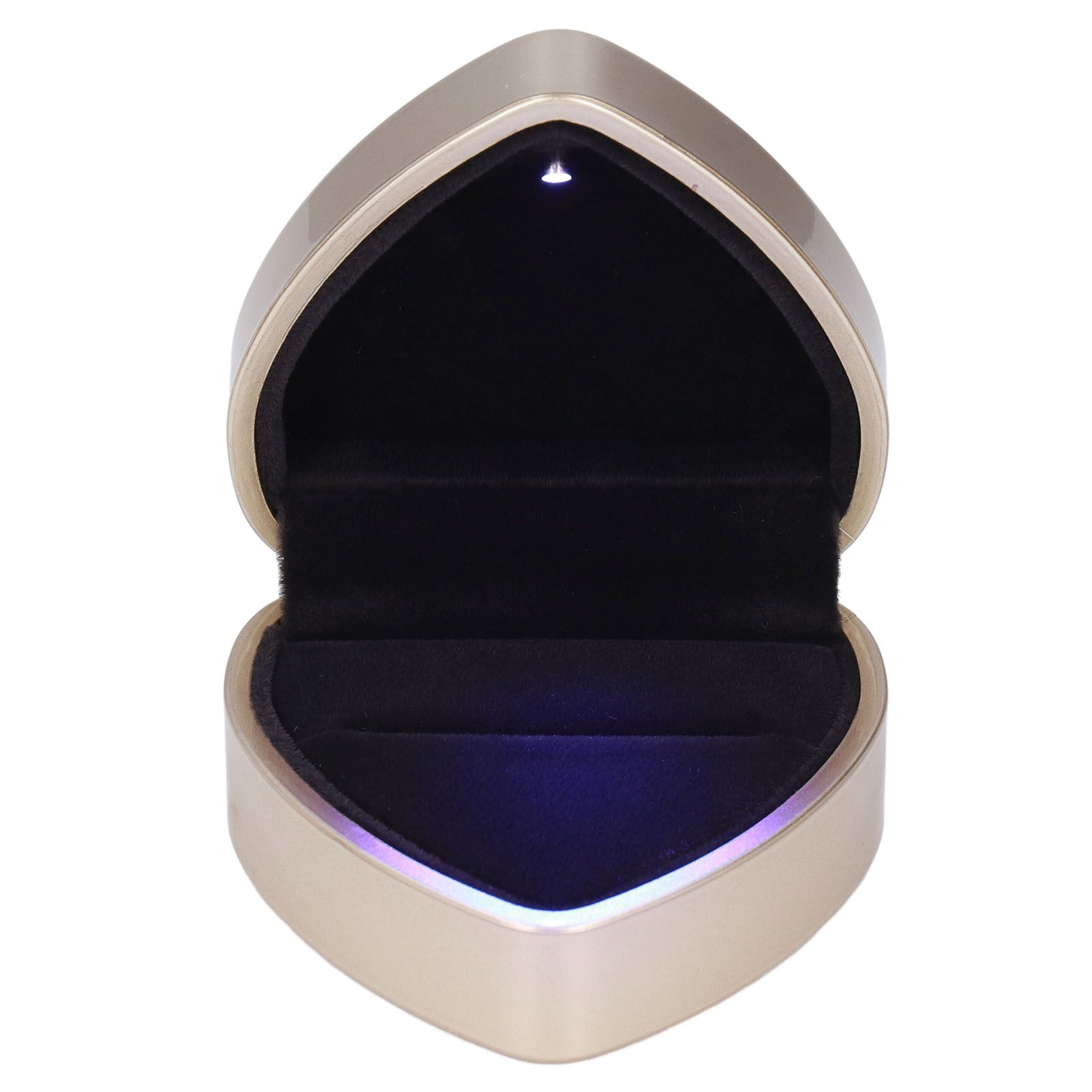 LED Rings Box Luxurious Elegant Frosted Treatment Soft Velour Good Texture Jewelry Gift Box for Engagement Wedding - Image 3