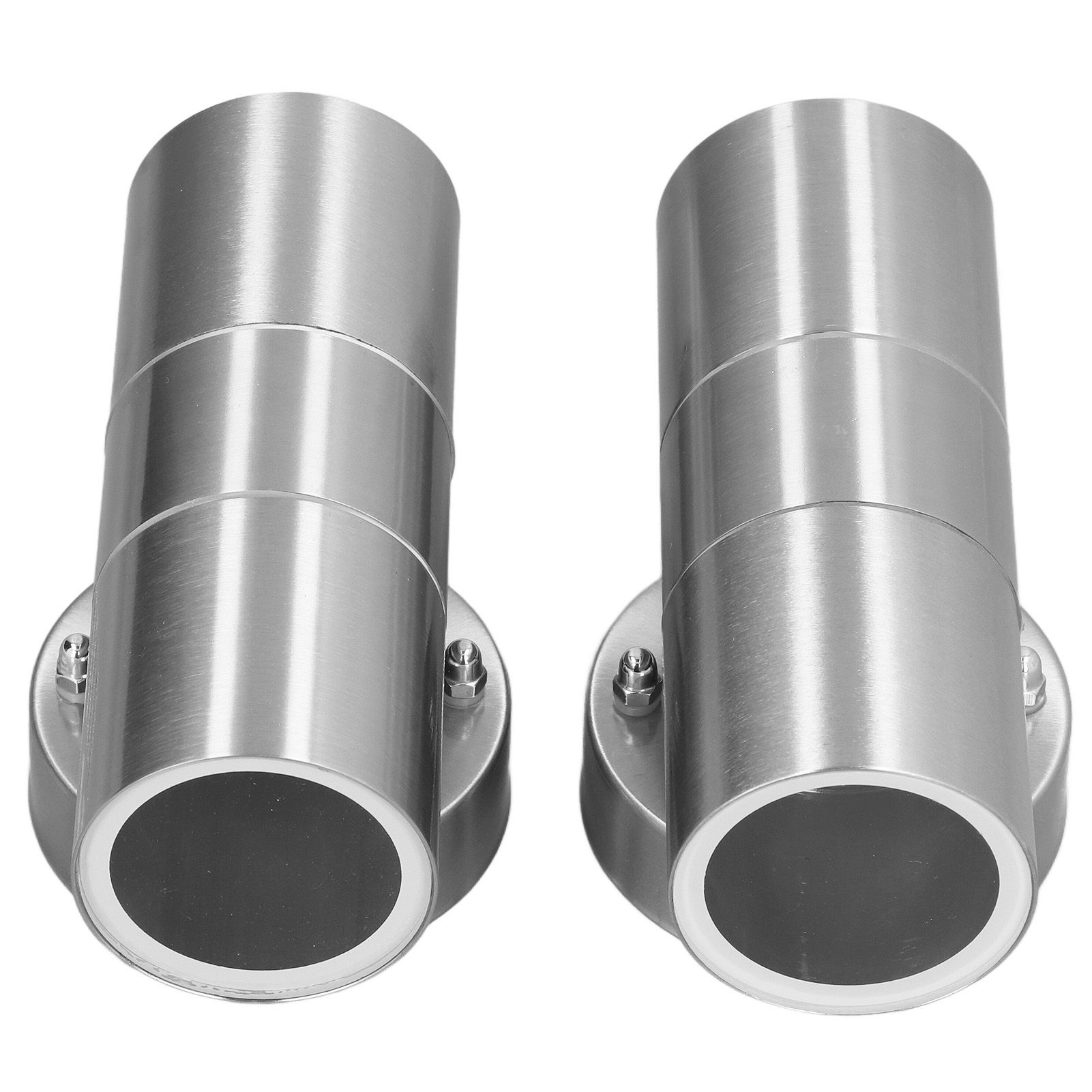 2Pcs GU10 Stainless Steel Outdoor Wall Sconce Waterproof LED Cylinder Up Down Wall Light for Yard Villas Living Rooms 220‑240VStainless Steel Color - Image 2