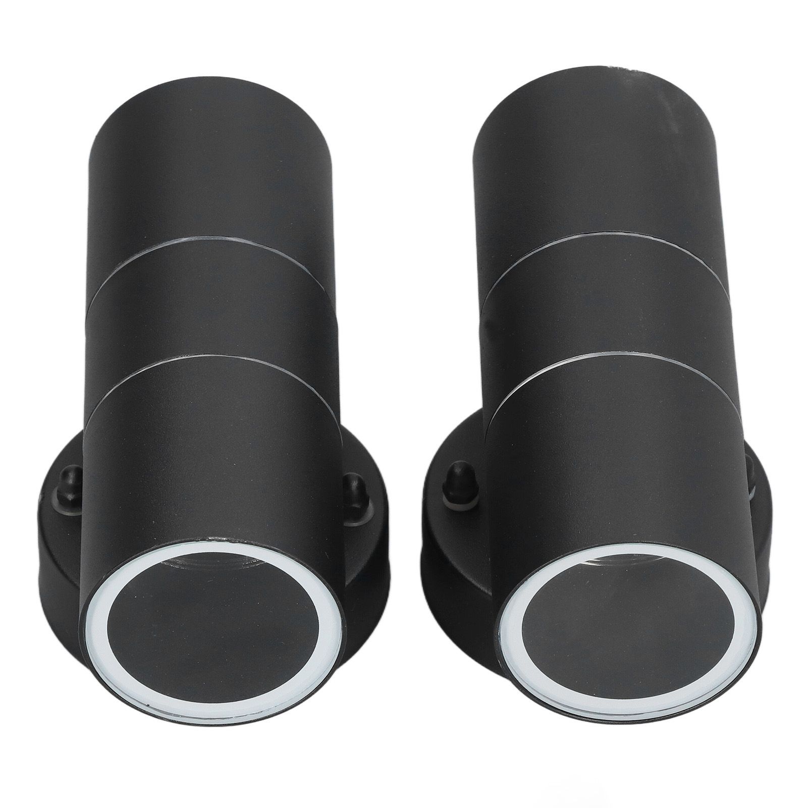 2Pcs GU10 Stainless Steel Outdoor Wall Sconce Waterproof LED Cylinder Up Down Wall Light for Yard Villas Living Rooms 220‑240VBlack - Image 2