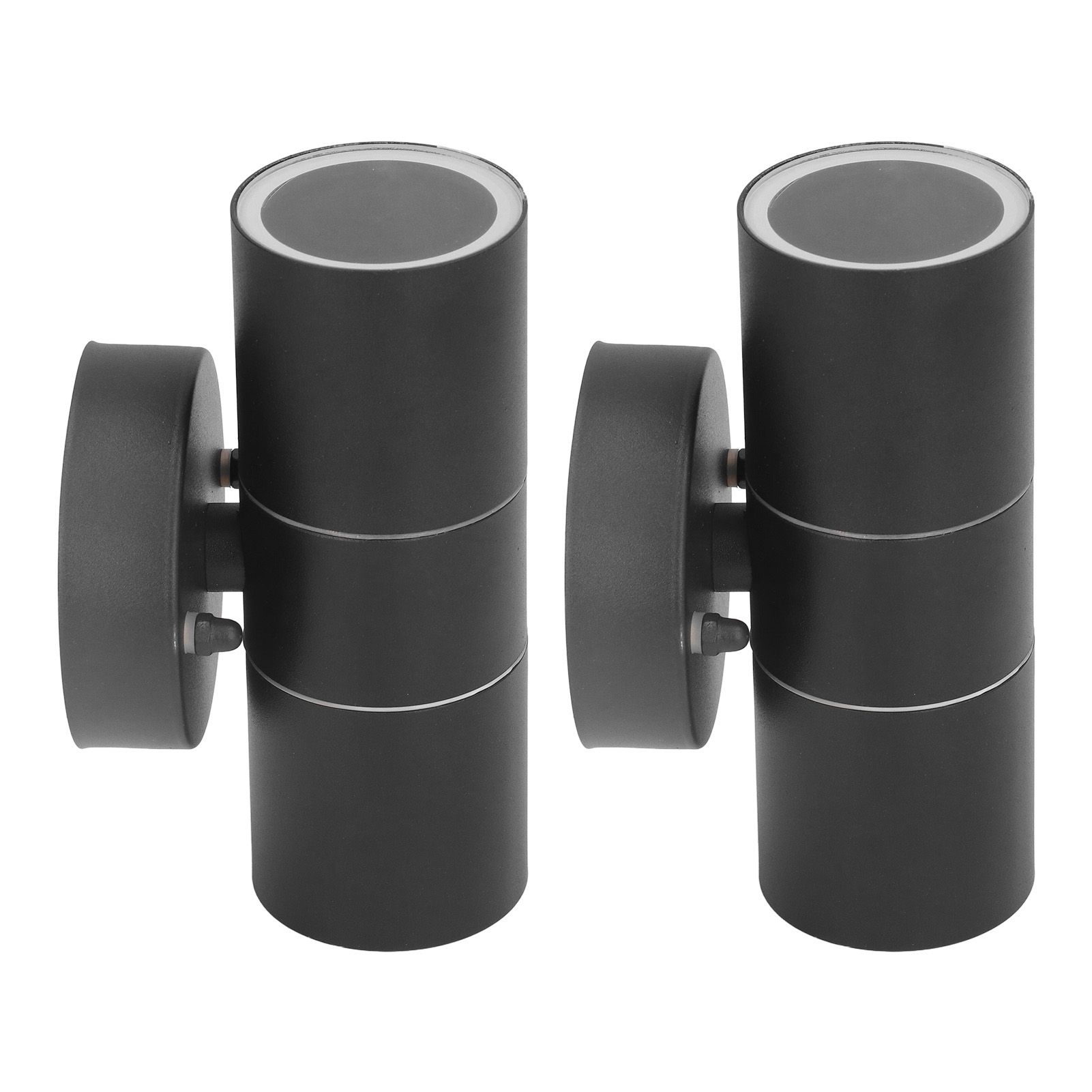2Pcs GU10 Stainless Steel Outdoor Wall Sconce Waterproof LED Cylinder Up Down Wall Light for Yard Villas Living Rooms 220‑240VBlack - Image 7