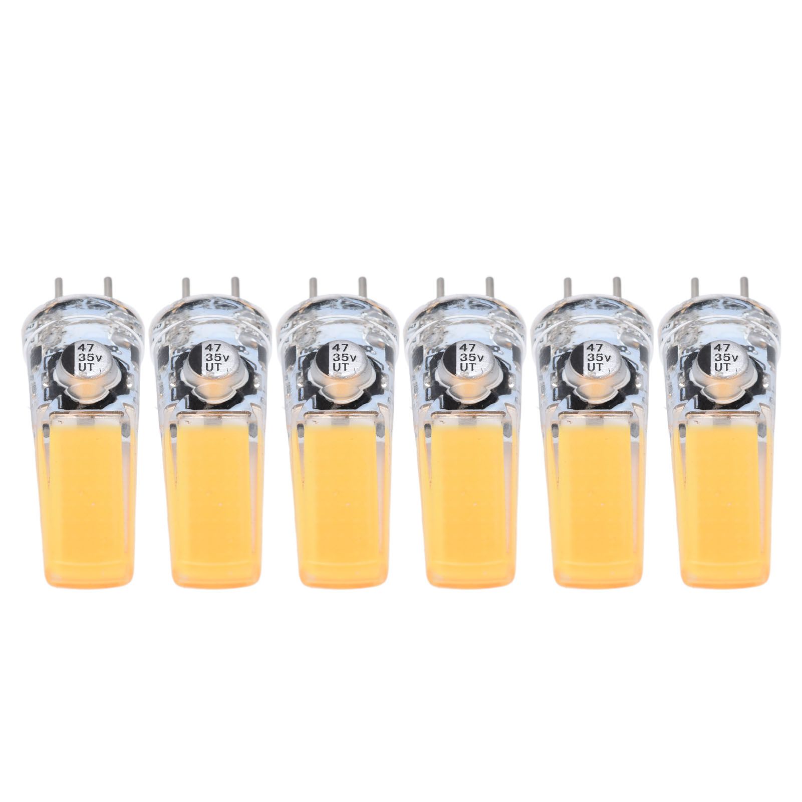 6PCS GY6.35 Bulb 5W COB Light Bulb 500lm Silicone Ceiling Lamp Bulb for Living RoomWarm White - Image 3