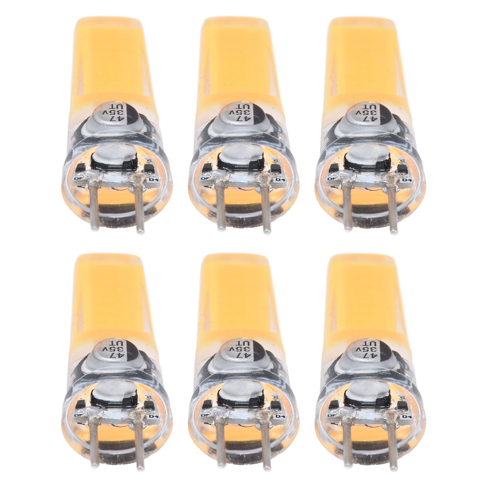 6PCS GY6.35 Bulb 5W COB Light Bulb 500lm Silicone Ceiling Lamp Bulb for Living RoomWarm White - Image 4