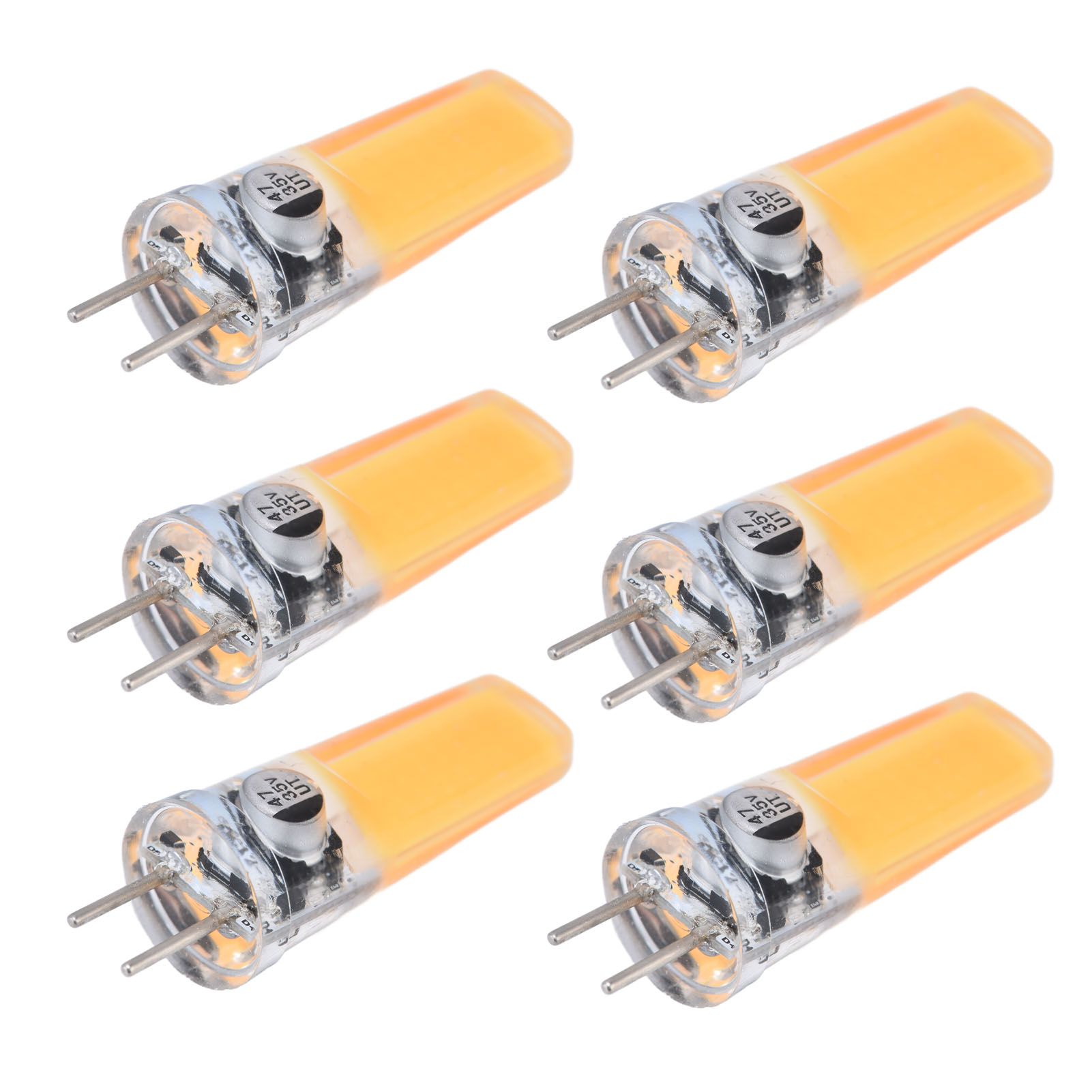 6PCS GY6.35 Bulb 5W COB Light Bulb 500lm Silicone Ceiling Lamp Bulb for Living RoomWarm White - Image 5