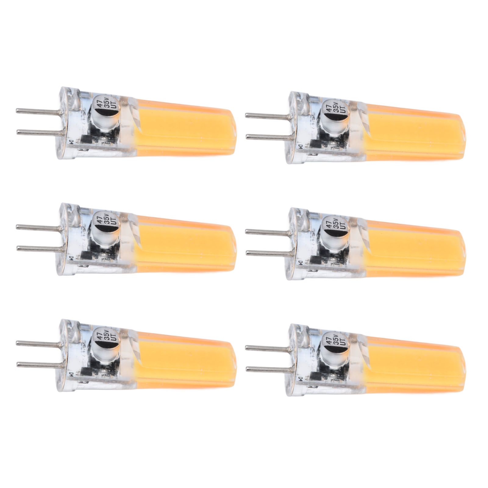 6PCS GY6.35 Bulb 5W COB Light Bulb 500lm Silicone Ceiling Lamp Bulb for Living RoomWarm White - Image 6