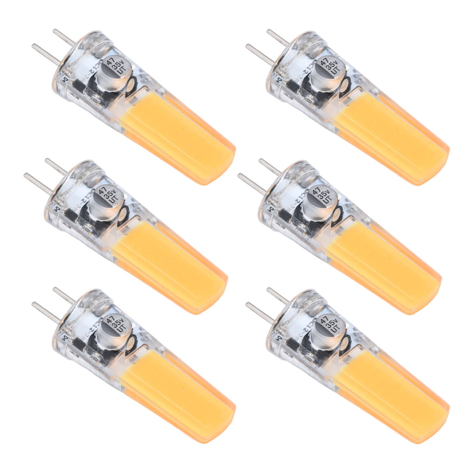 6PCS GY6.35 Bulb 5W COB Light Bulb 500lm Silicone Ceiling Lamp Bulb for Living RoomWarm White - Image 7