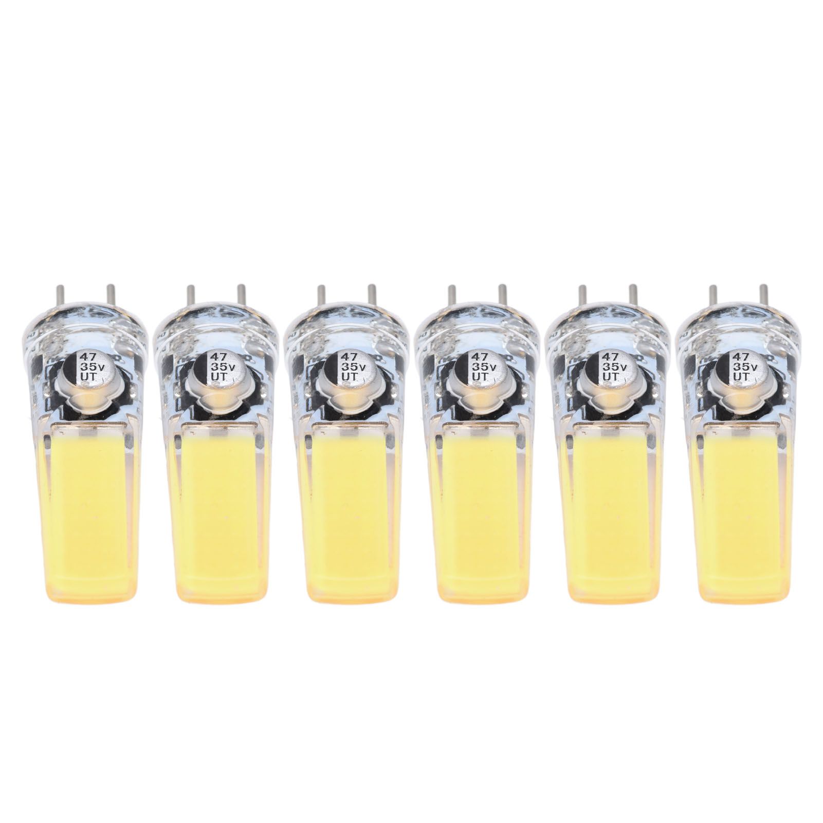 6PCS GY6.35 Bulb 5W COB Light Bulb 500lm Silicone Ceiling Lamp Bulb for Living RoomCold White - Image 3