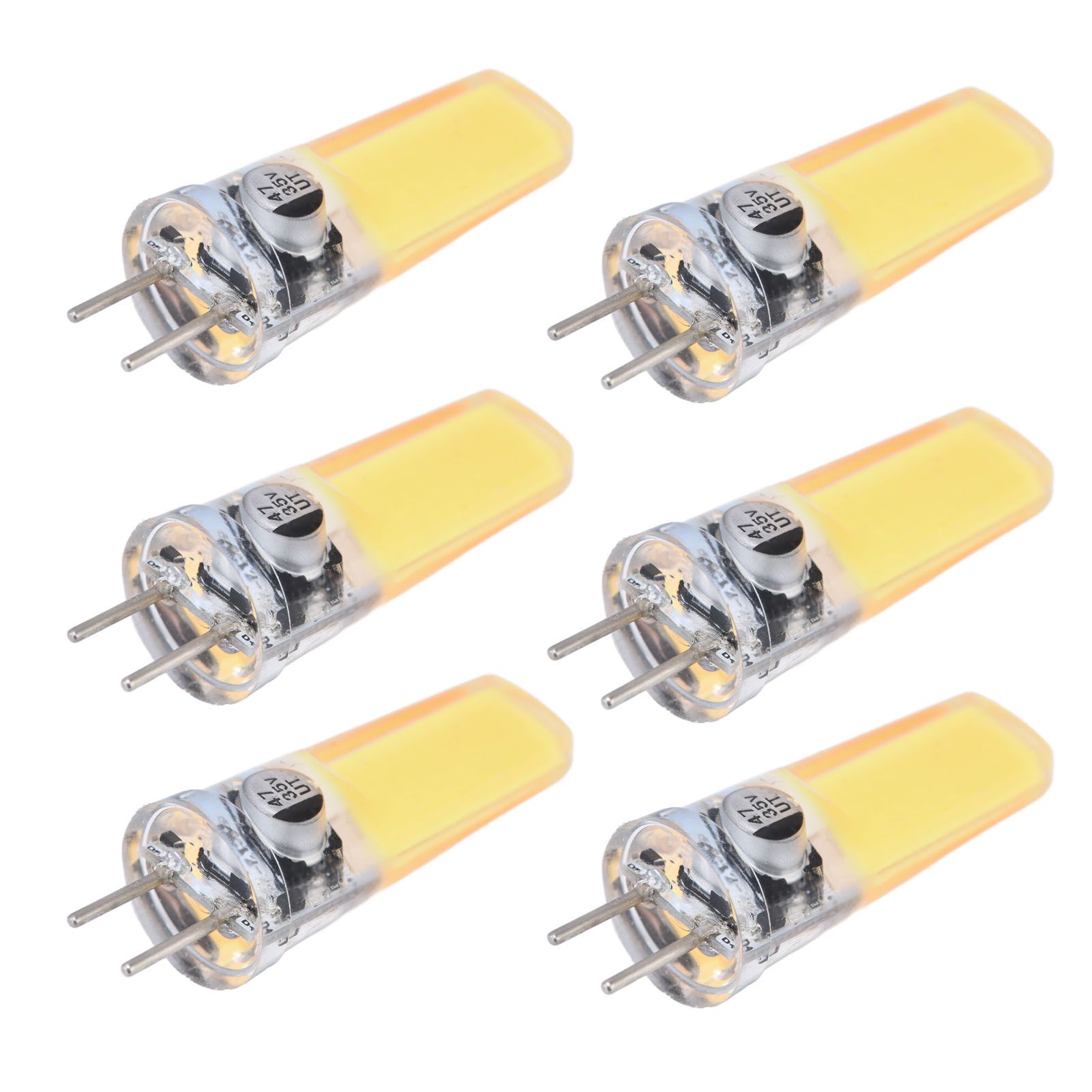 6PCS GY6.35 Bulb 5W COB Light Bulb 500lm Silicone Ceiling Lamp Bulb for Living RoomCold White - Image 5